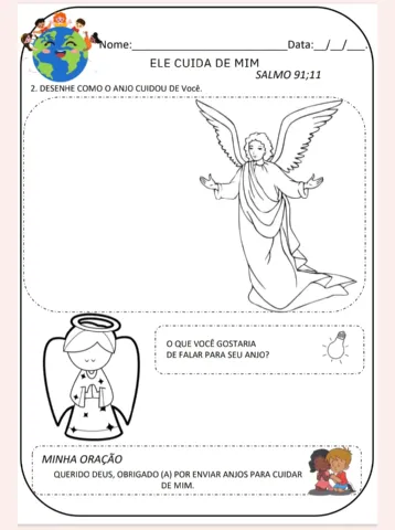 Apostila Atividades Bíblicas - Ensino Religioso Ministério Infantil — amostra 6: 📚São 46 páginas em PDF com atividades…