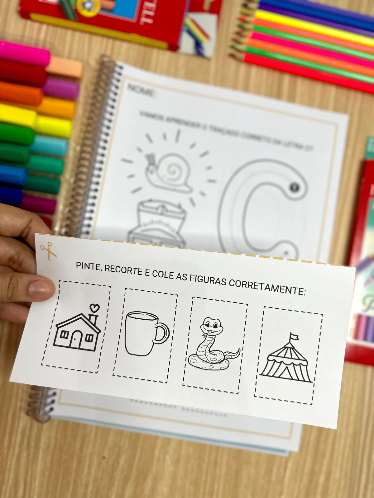 Apostila Baú das Letras: 35 Páginas de Atividades do Alfabeto Completo — amostra 3: Descubra o tesouro do alfabeto