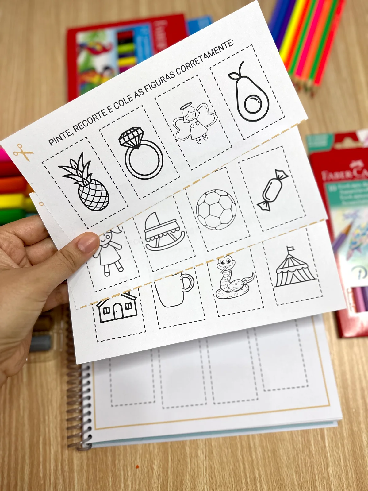 Apostila Baú das Letras: 35 Páginas de Atividades do Alfabeto Completo — amostra 6: Descubra o tesouro do alfabeto