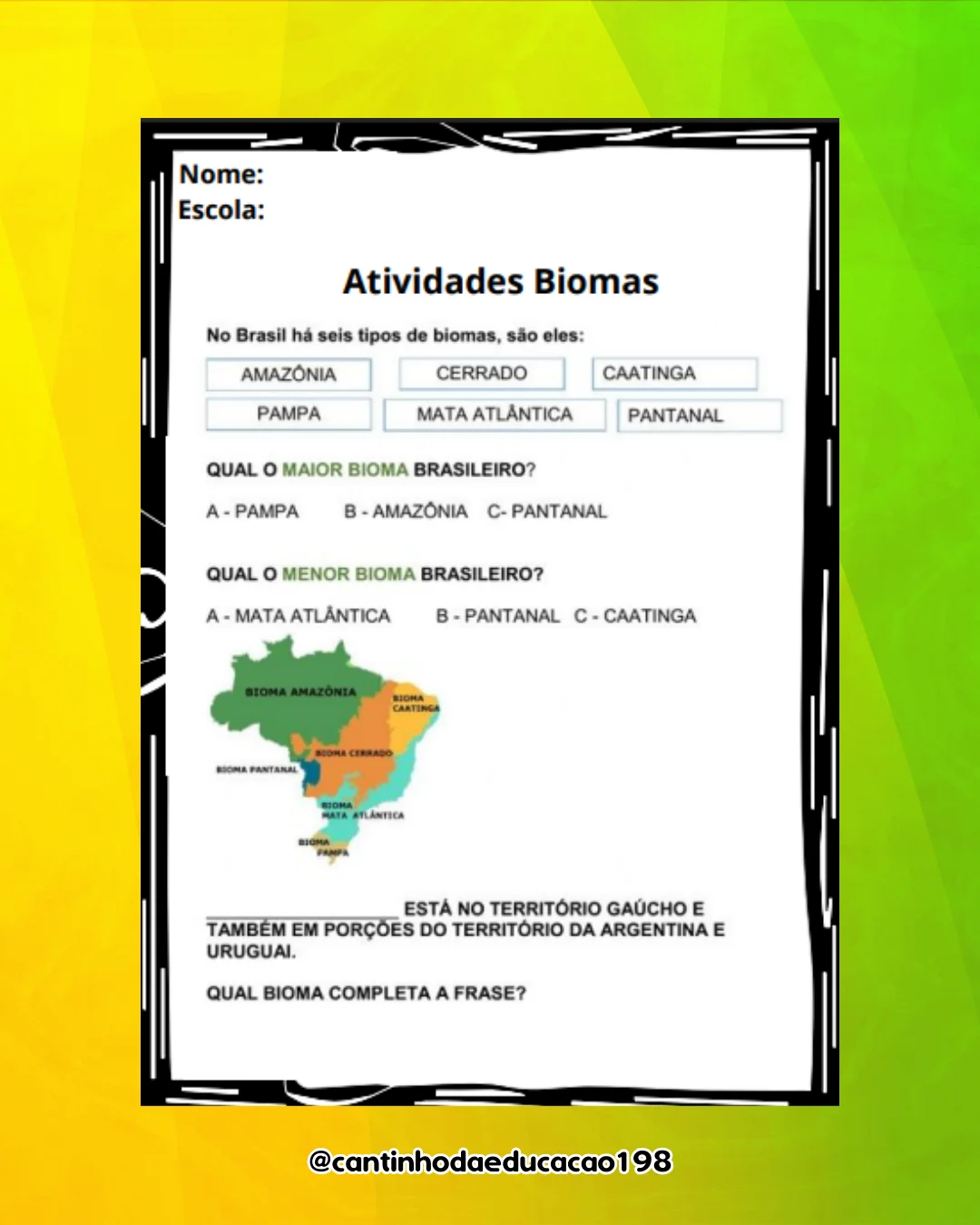 Apostila – biomas brasileiros – PDF para Imprimir — amostra 4: Um material completo para conhecer e explorar os principais…