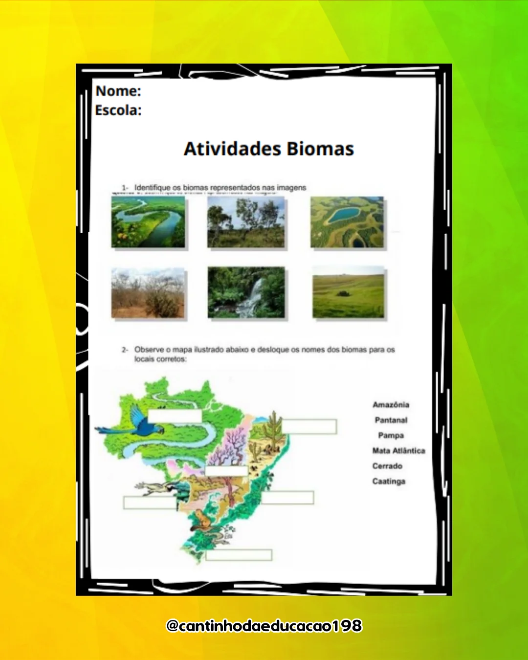 Apostila – biomas brasileiros – PDF para Imprimir — amostra 5: Um material completo para conhecer e explorar os principais…