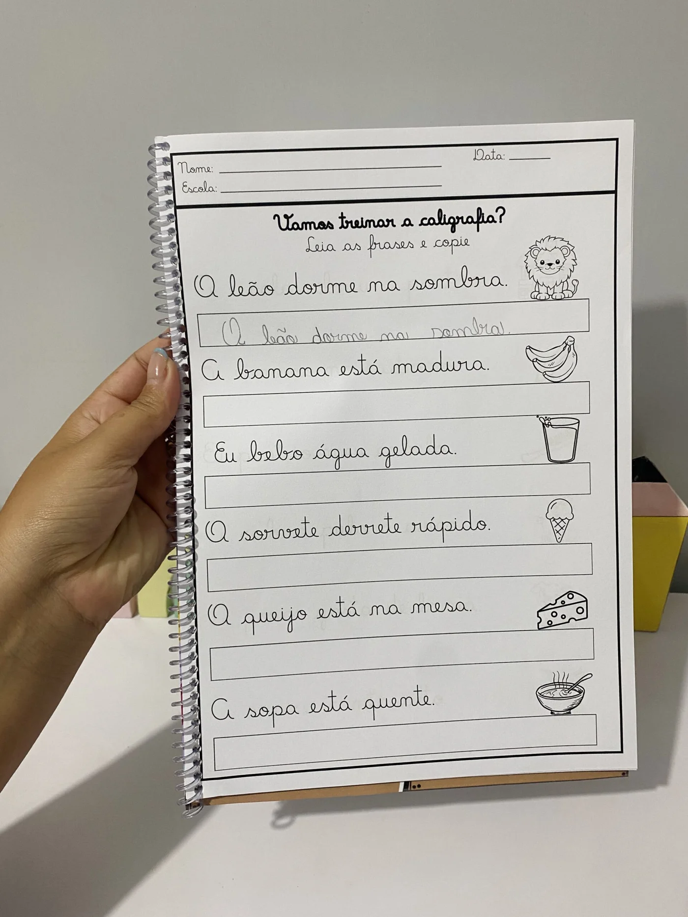 Apostila caligrafia com frases — amostra 2: 📘 Apostila de Caligrafia com Frases Curtas 👉 Material completo para treinar a…