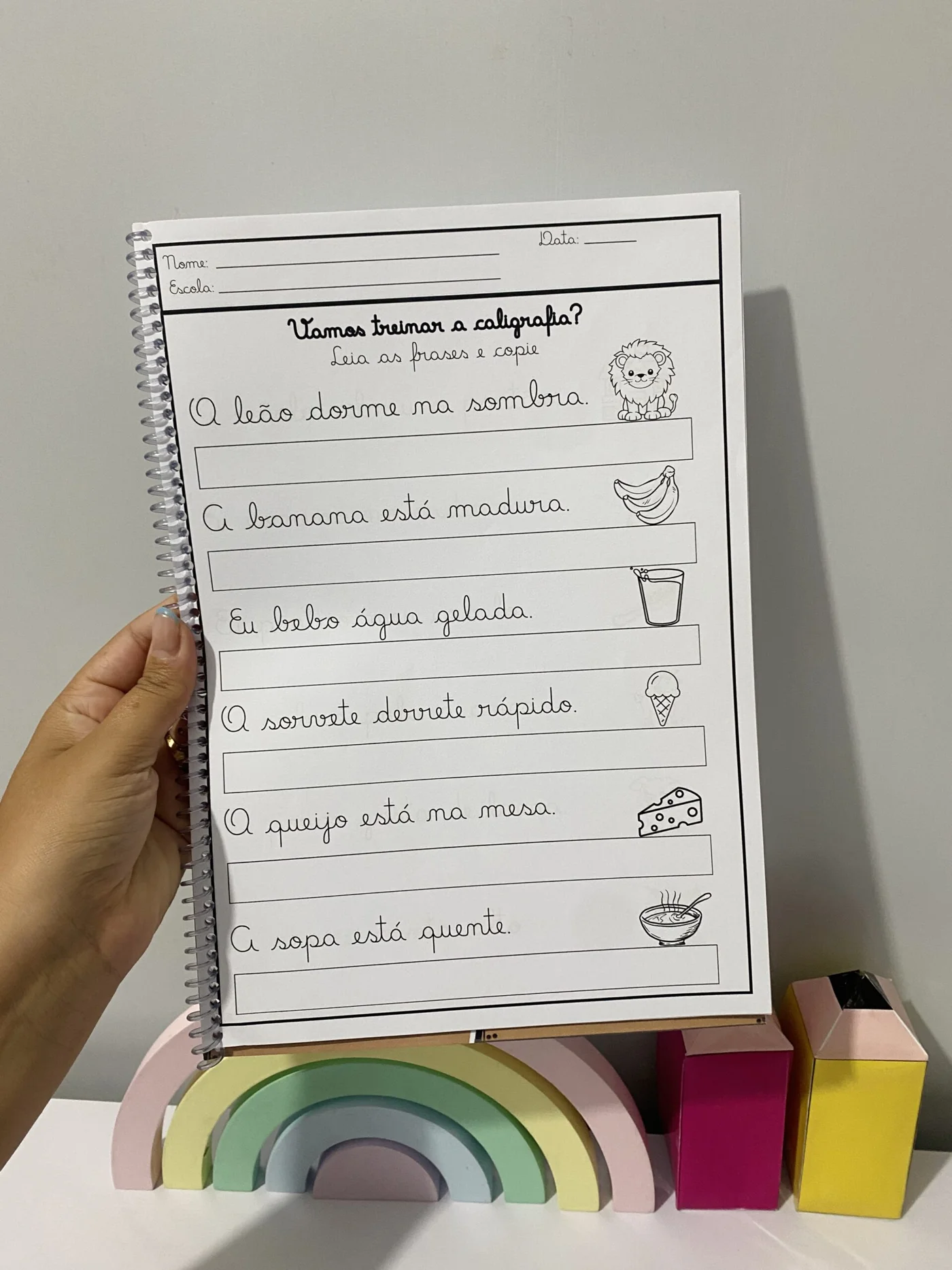Apostila caligrafia com frases — amostra 3: 📘 Apostila de Caligrafia com Frases Curtas 👉 Material completo para treinar a…