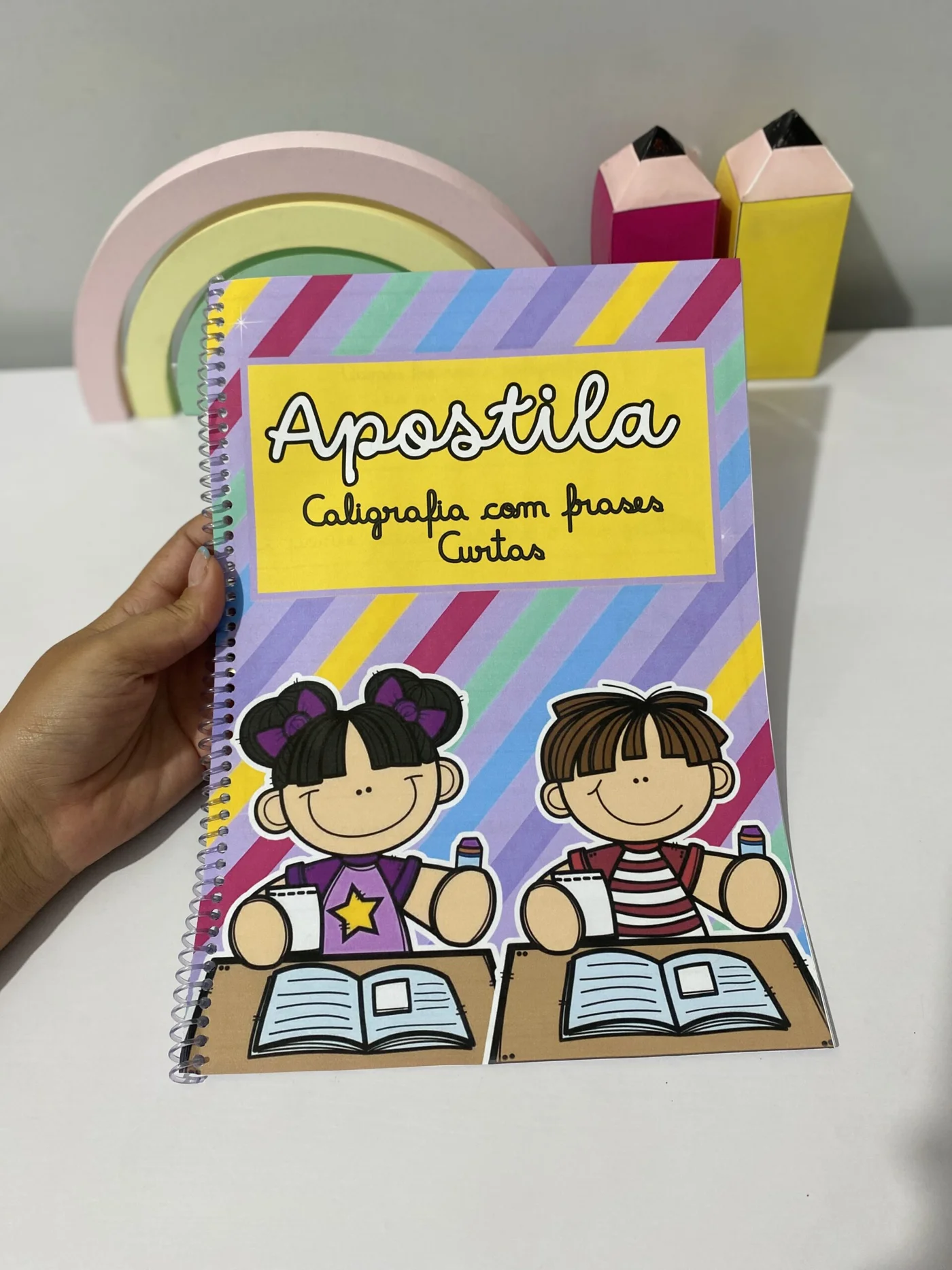 Apostila caligrafia com frases — amostra 4: 📘 Apostila de Caligrafia com Frases Curtas 👉 Material completo para treinar a…