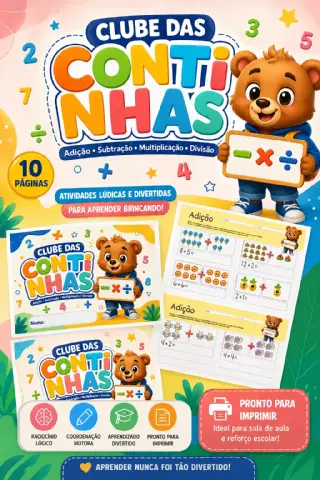 Apostila Clube das Continhas - 4 operações simples — capa do material