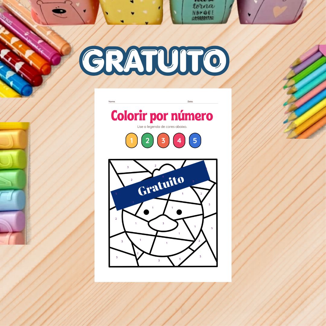 Apostila colorindo por número – Material Pedagógico — capa do material