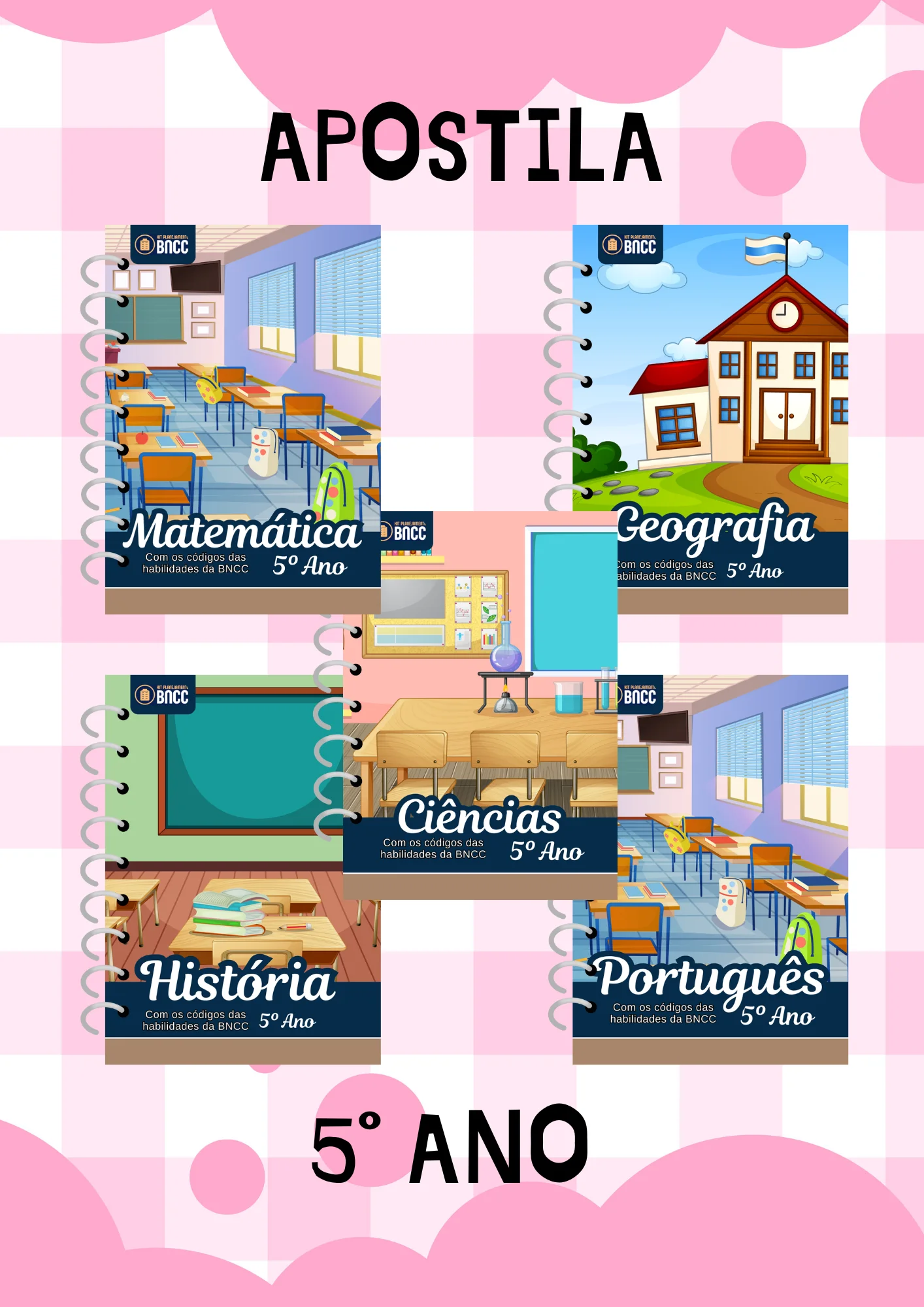 🎒 Apostila Completa 5º Ano – Todas as Matérias — Matemática para 5º ano: 👉 Português | Matemática | Ciências | História |…