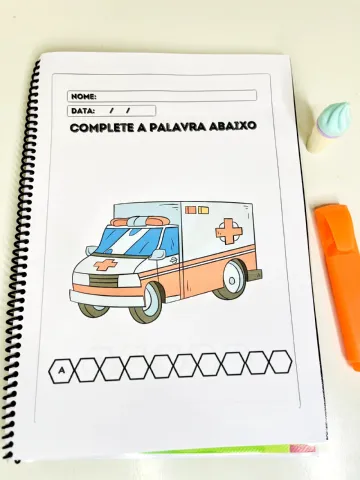 Apostila “Complete as Palavras” 1º ano do Ensino Fundamental — amostra 1: Benefícios: