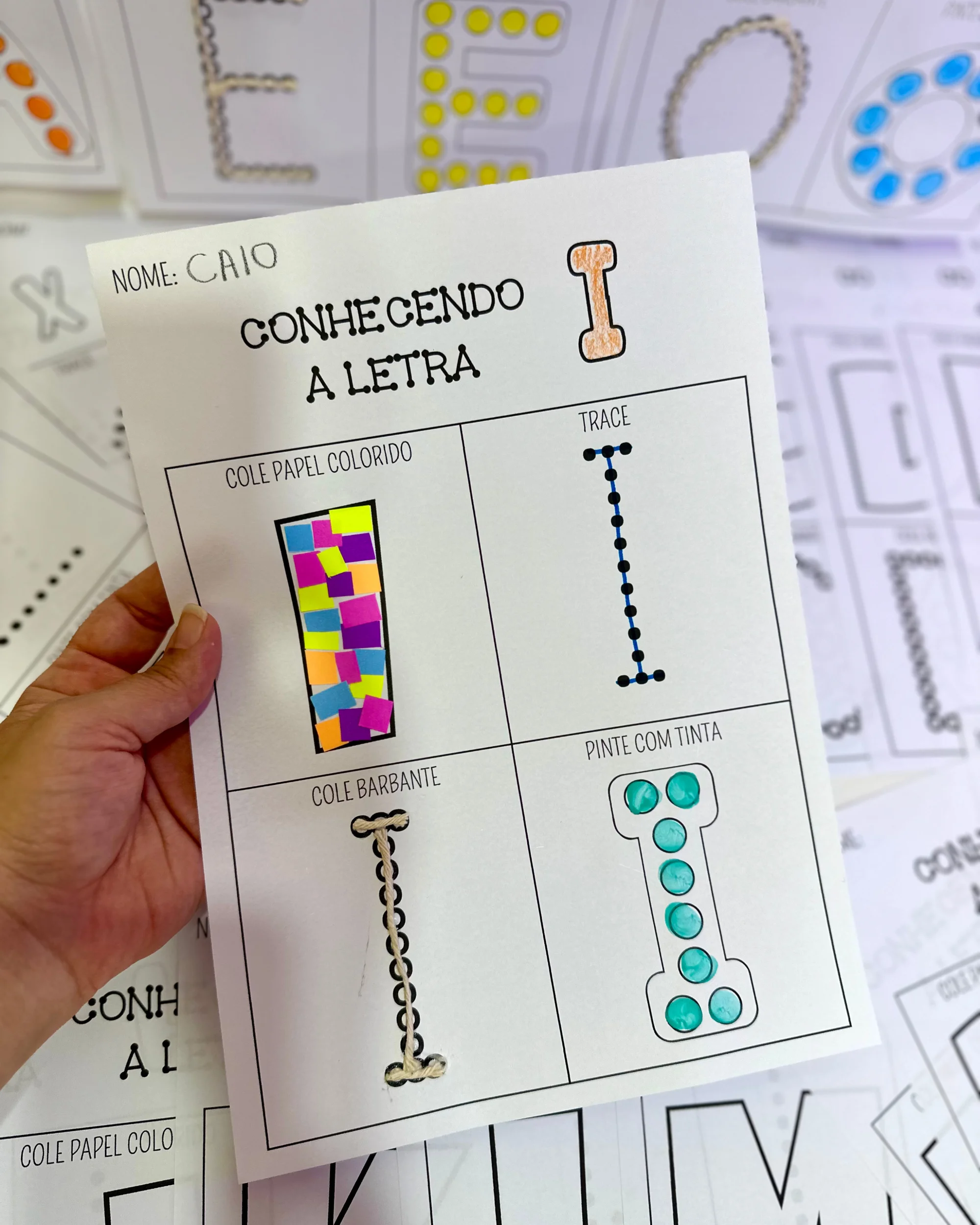 Apostila Conhecendo a Letra – Atividades de Alfabetização — amostra 6: Apostila com atividades lúdicas para conhecer as…