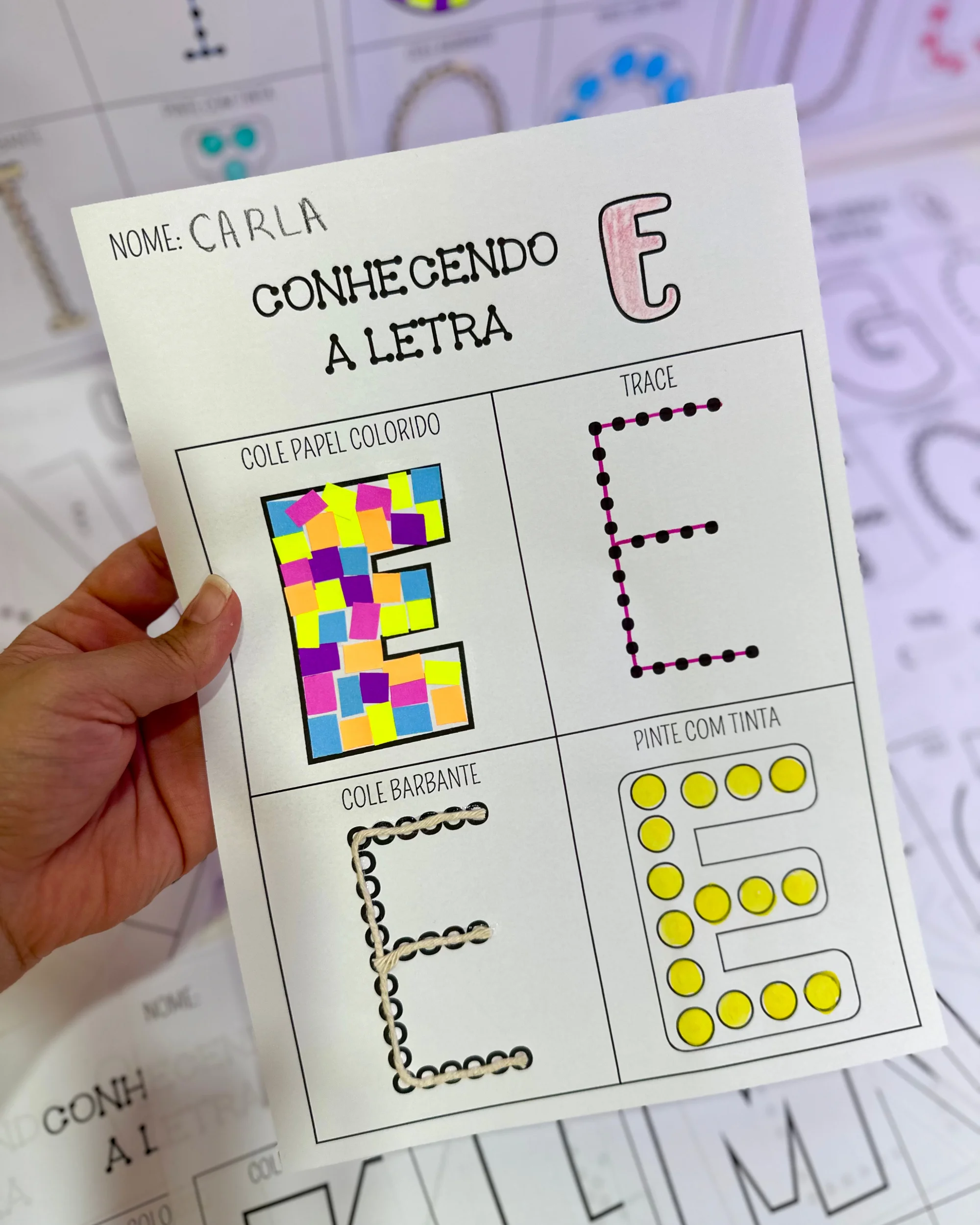 Apostila Conhecendo a Letra – Atividades de Alfabetização — amostra 7: Apostila com atividades lúdicas para conhecer as…