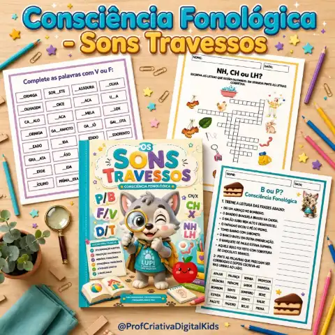 Apostila Consciência Fonológica - Dificuldades Ortográficas — capa do material