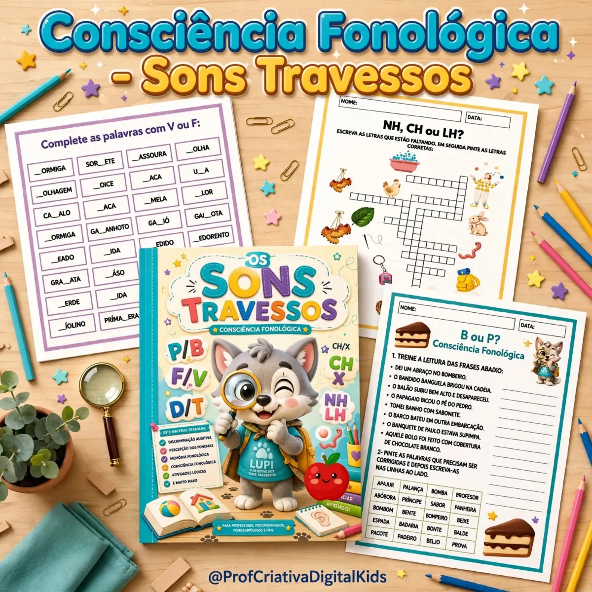 Apostila Consciência Fonológica - Dificuldades Ortográficas — Português para 3º ano: Uma apostila completa criada para…
