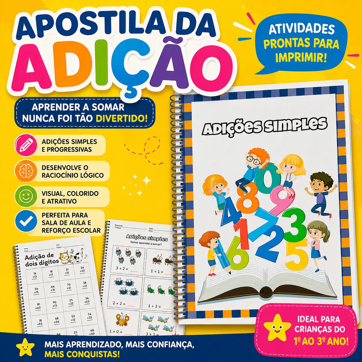 APOSTILA DA ADIÇÃO - MATEMÁTICA ANOS INICIAIS — capa do material