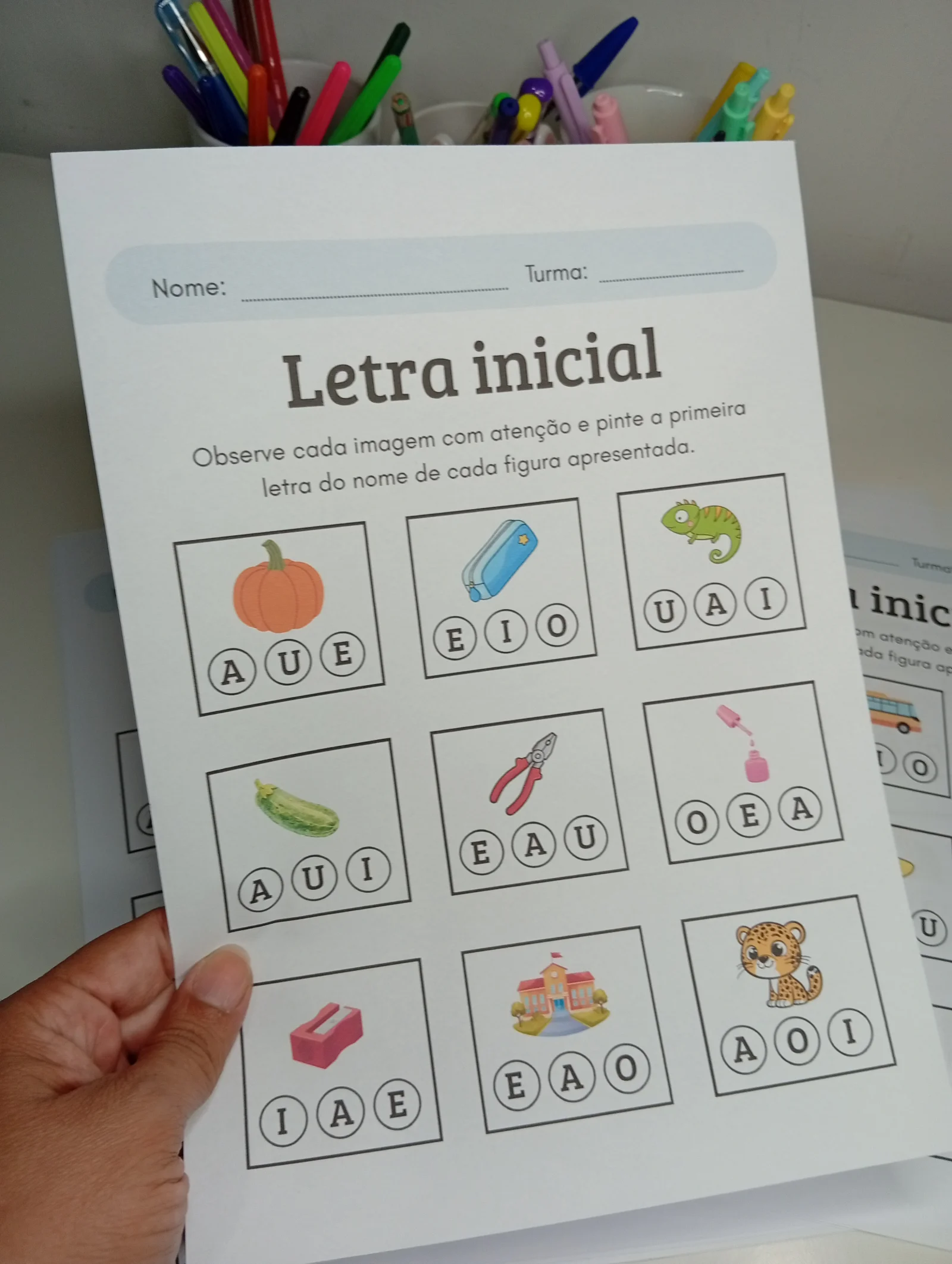 Apostila das vogais – letra inicial – Material Pedagógico — amostra 1: Sobre o APOSTILA DAS VOGAIS – LETRA INICIAL