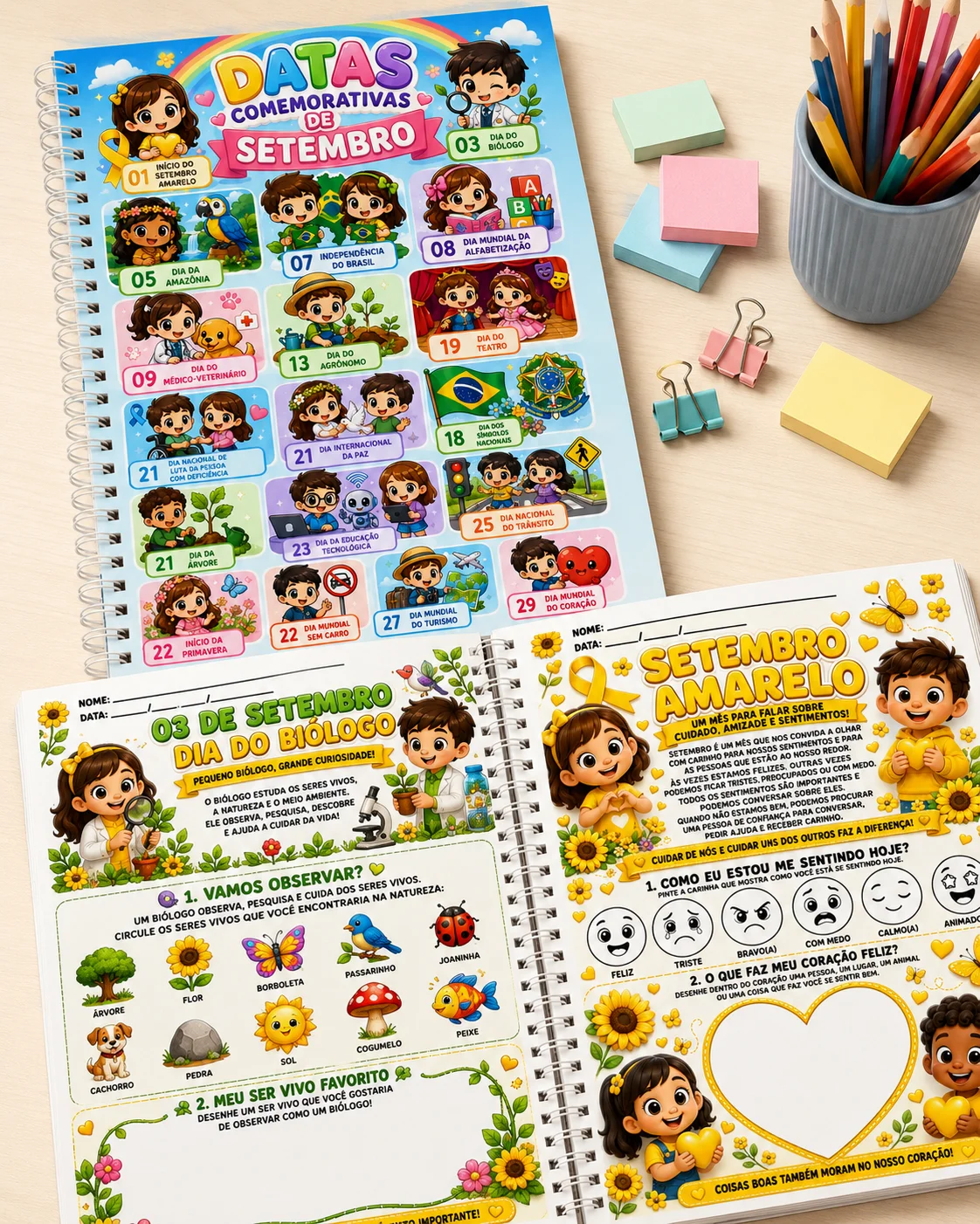 Apostila Datas Comemorativas Setembro PLR — amostra 5: 🌈 Apostila Setembro com 59 páginas