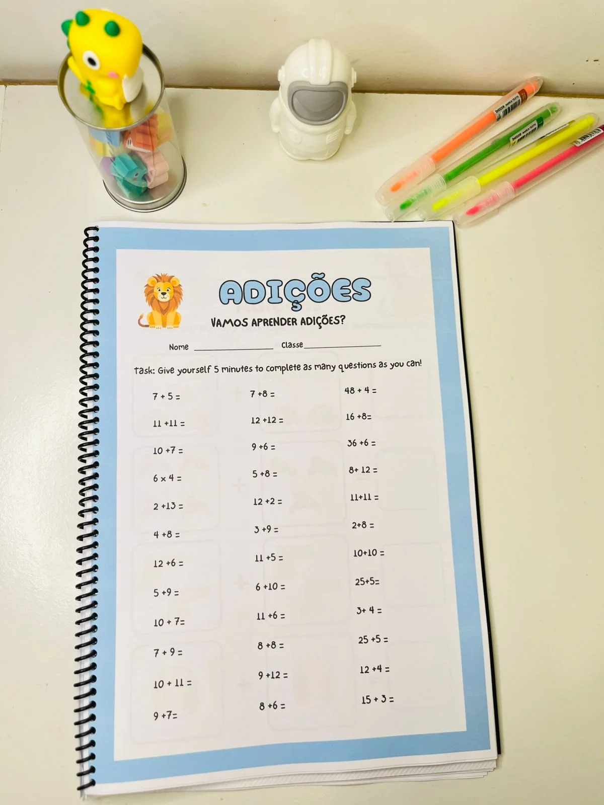 Apostila de adição 1º ao 5 º ano \ Ensino Fundamental — amostra 5: É um recurso didático destinado a alunos do 1º ao 5º…