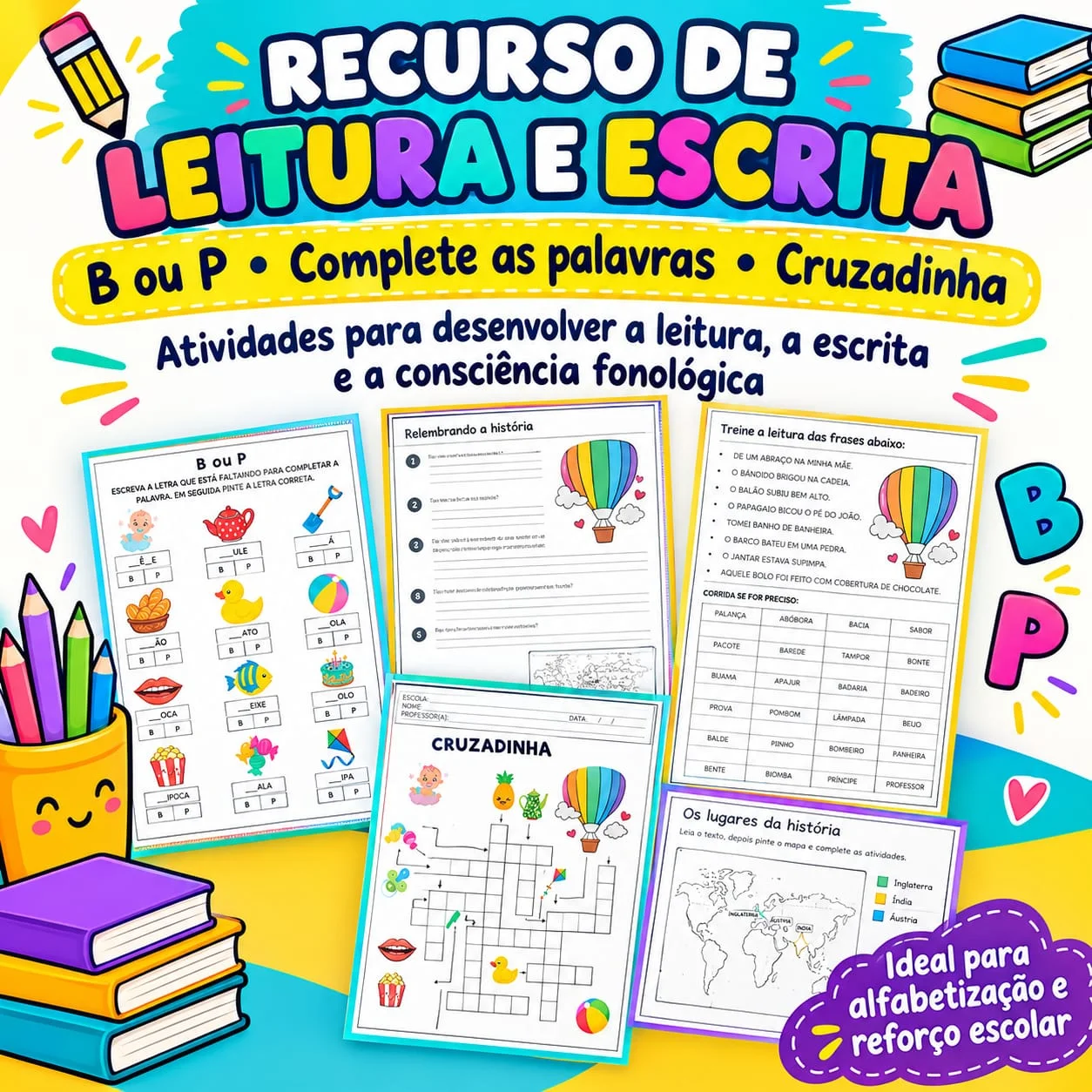 Apostila de Alfabetização: Ortografia em PDF — amostra 2: Apostila de alfabetização com 52 páginas de atividades para…