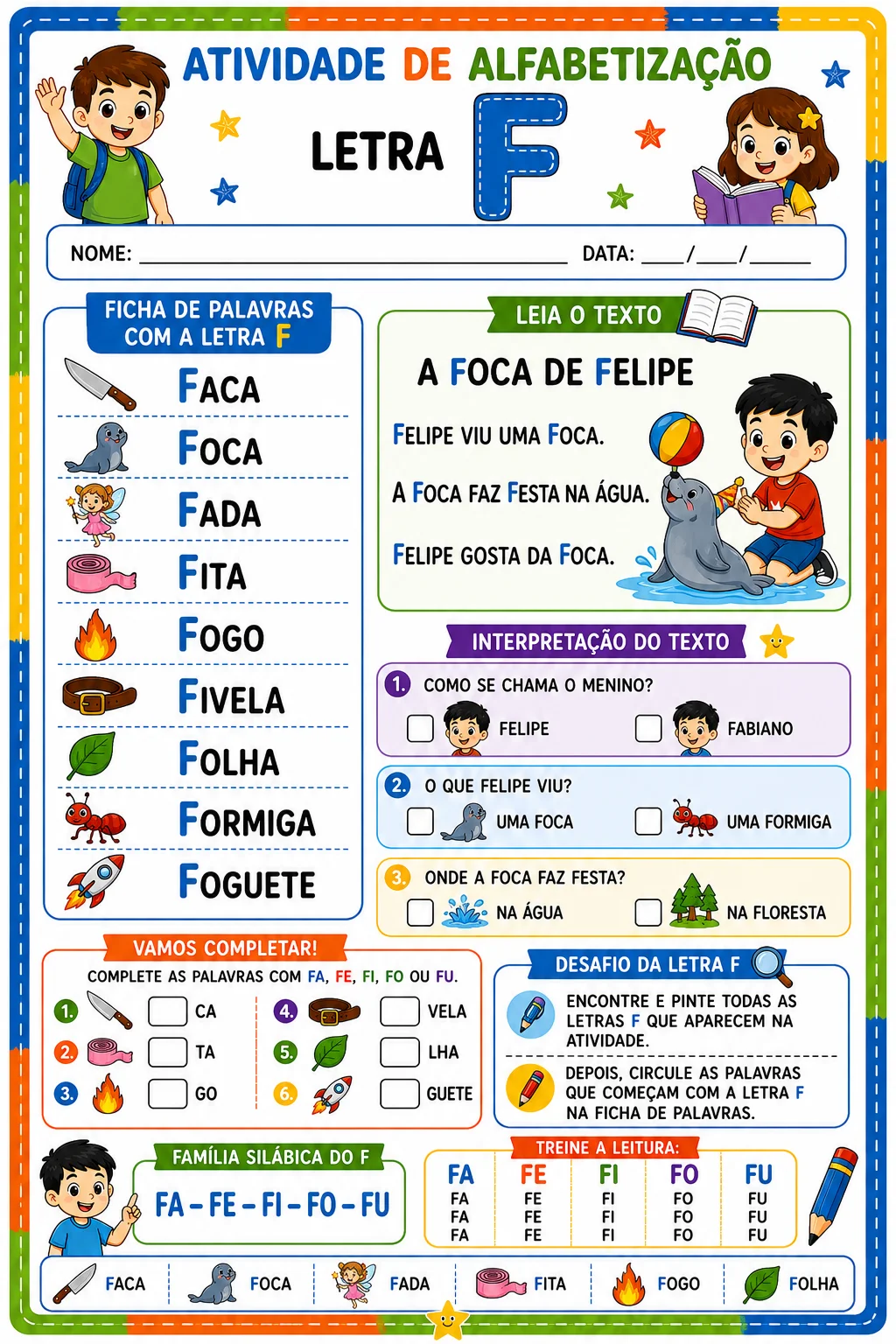 ✨ APOSTILA DE ALFABETIZAÇÃO – SÍLABAS SIMPLES ✨ — amostra 5: ✨ APOSTILA DE ALFABETIZAÇÃO – SÍLABAS SIMPLES ✨ Transforme o…
