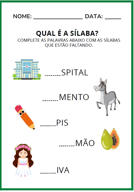 Apostila de APRENDENDO Sílaba Simples – 62 Páginas — amostra 1: Esta apostila foi especialmente elaborada para facilitar o…