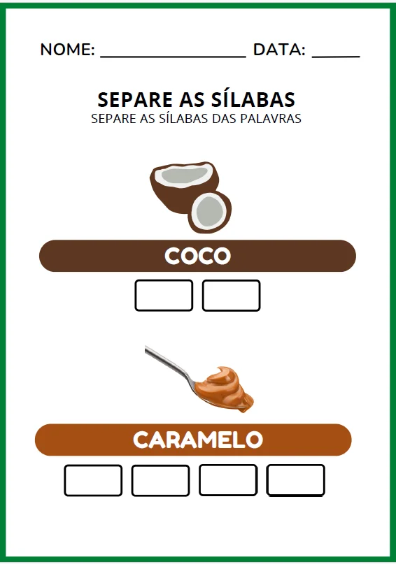 Apostila de APRENDENDO Sílaba Simples – 62 Páginas — amostra 6: Esta apostila foi especialmente elaborada para facilitar o…