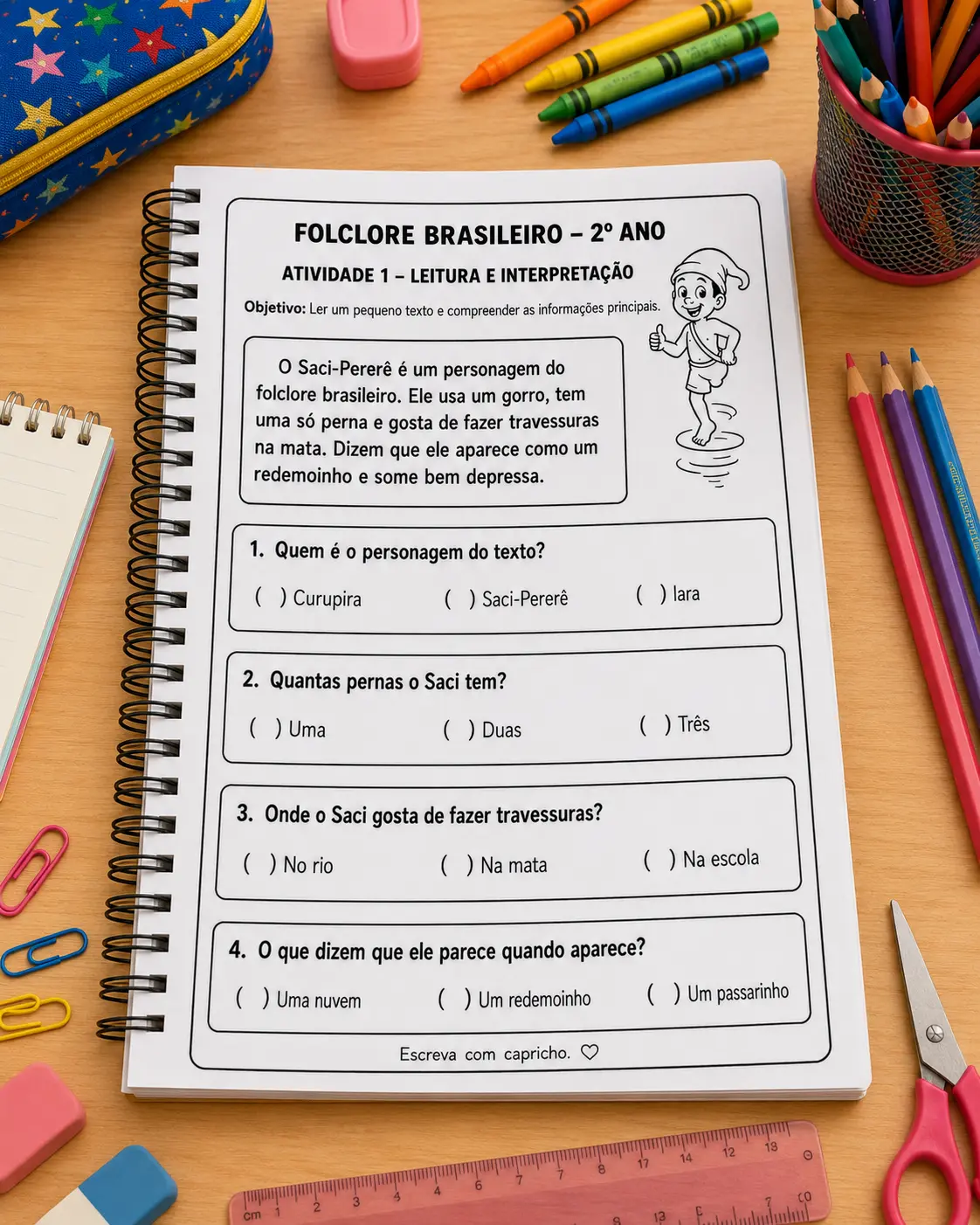 Apostila de Atividades de Folclore – 2º Ano — amostra 1: Apostila de Atividades de Folclore – 2º Ano com 10 atividades…