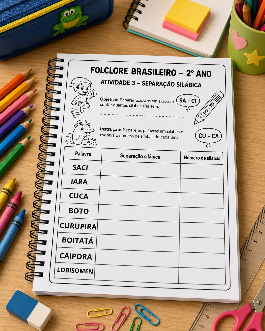 Apostila de Atividades de Folclore – 2º Ano — amostra 2: Apostila de Atividades de Folclore – 2º Ano com 10 atividades…