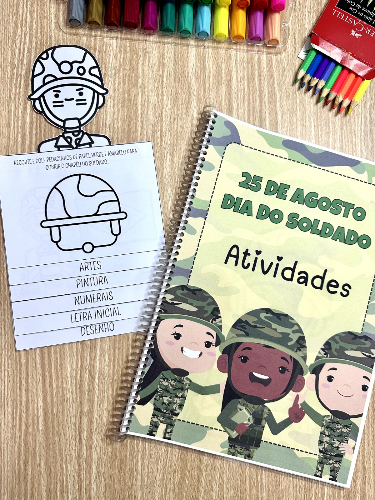 Apostila de atividades dia do soldado — Alfabetização para 5º ano: A apostila de atividades Dia do Soldado inclui 14…