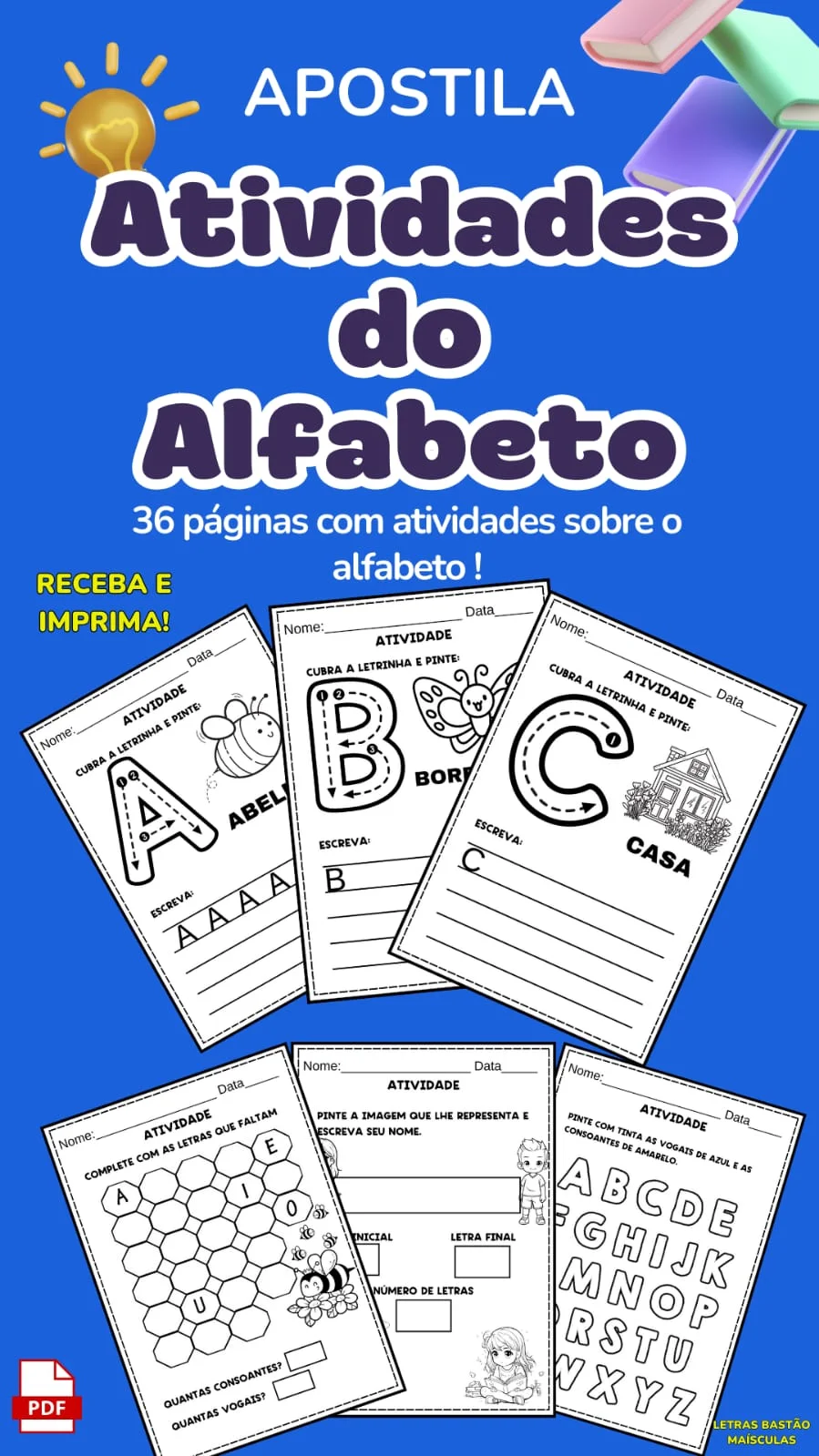 Apostila de atividades do Alfabeto — Alfabetização para Educação Infantil: Apostila de atividades do Alfabeto Excelente…