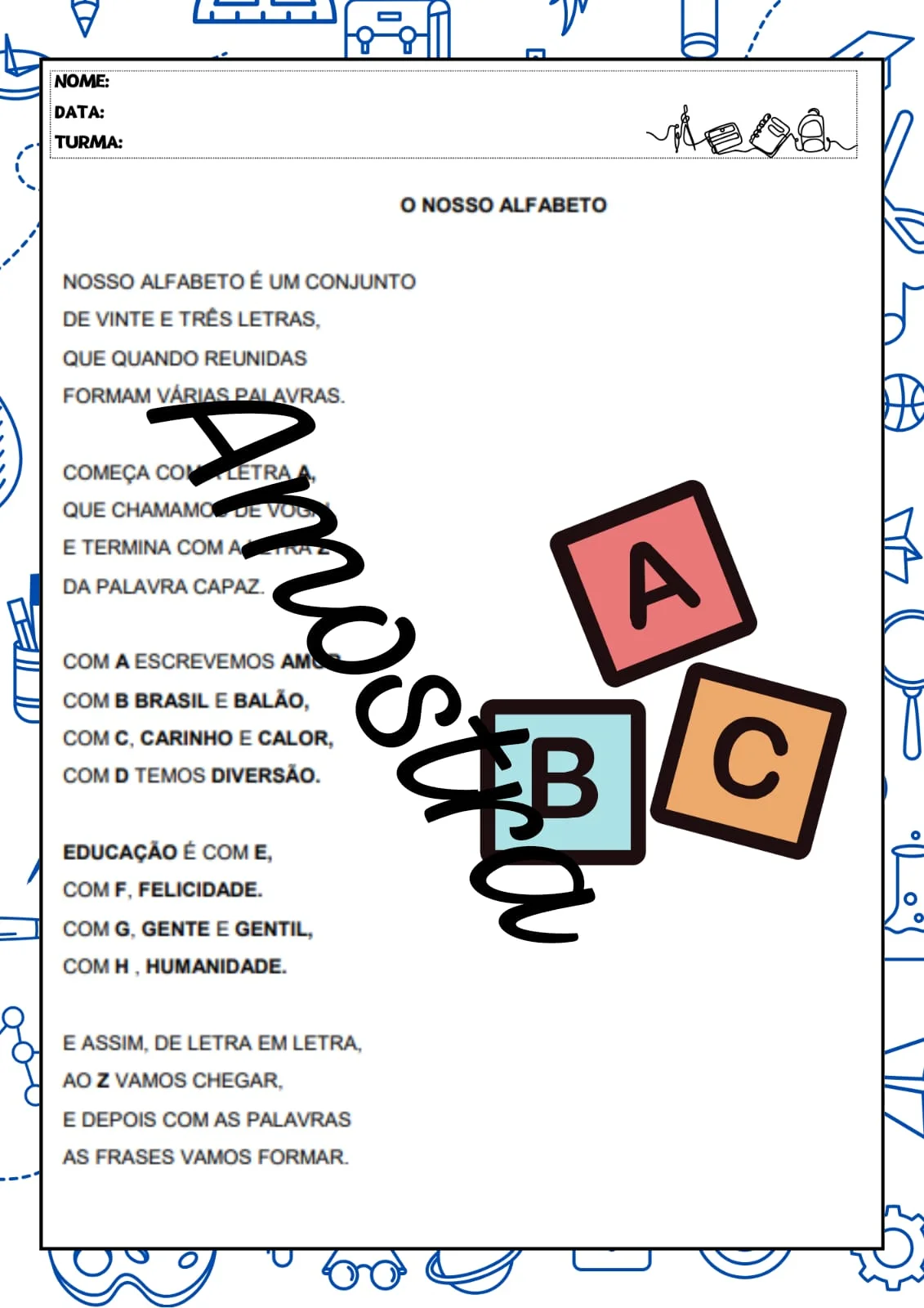 APOSTILA DE ATIVIDADES EJA – EDUCAÇÃO DE JOVENS E ADULTOS — amostra 1: 🌟 Aprender não tem idade