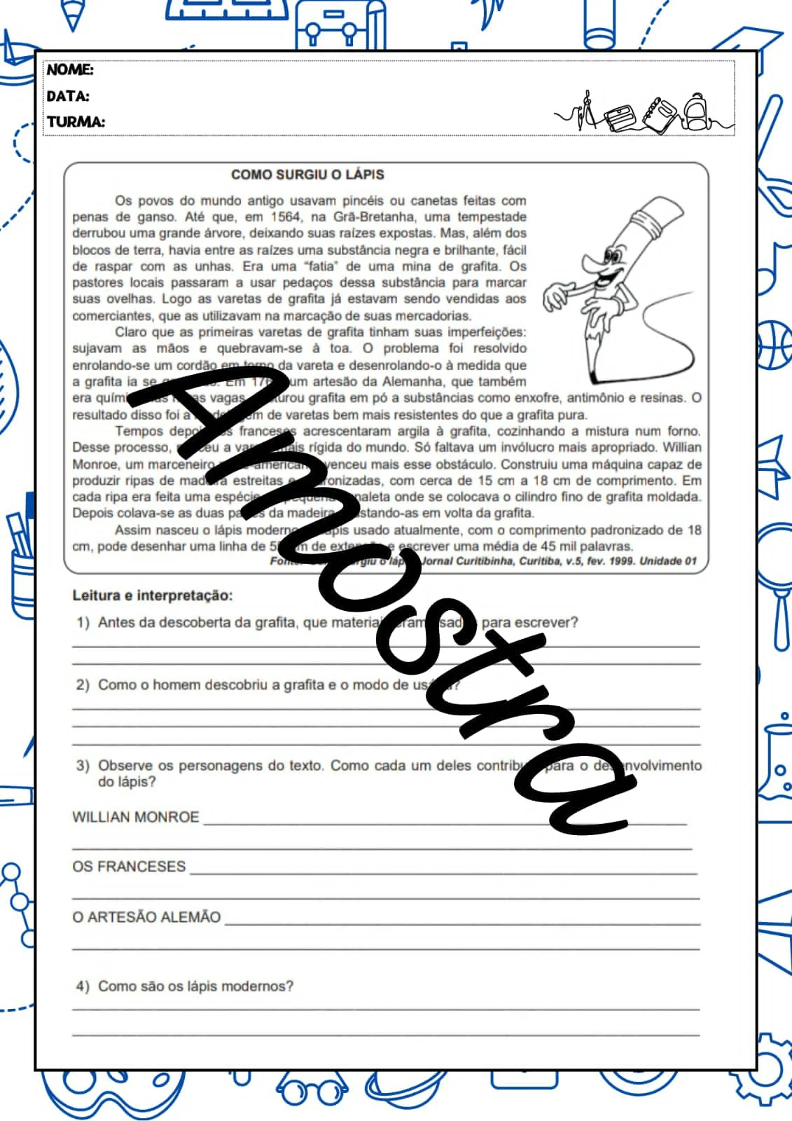 Apostila de atividades eja – PDF para Imprimir | Alfabetização — amostra 1: O que vem no material