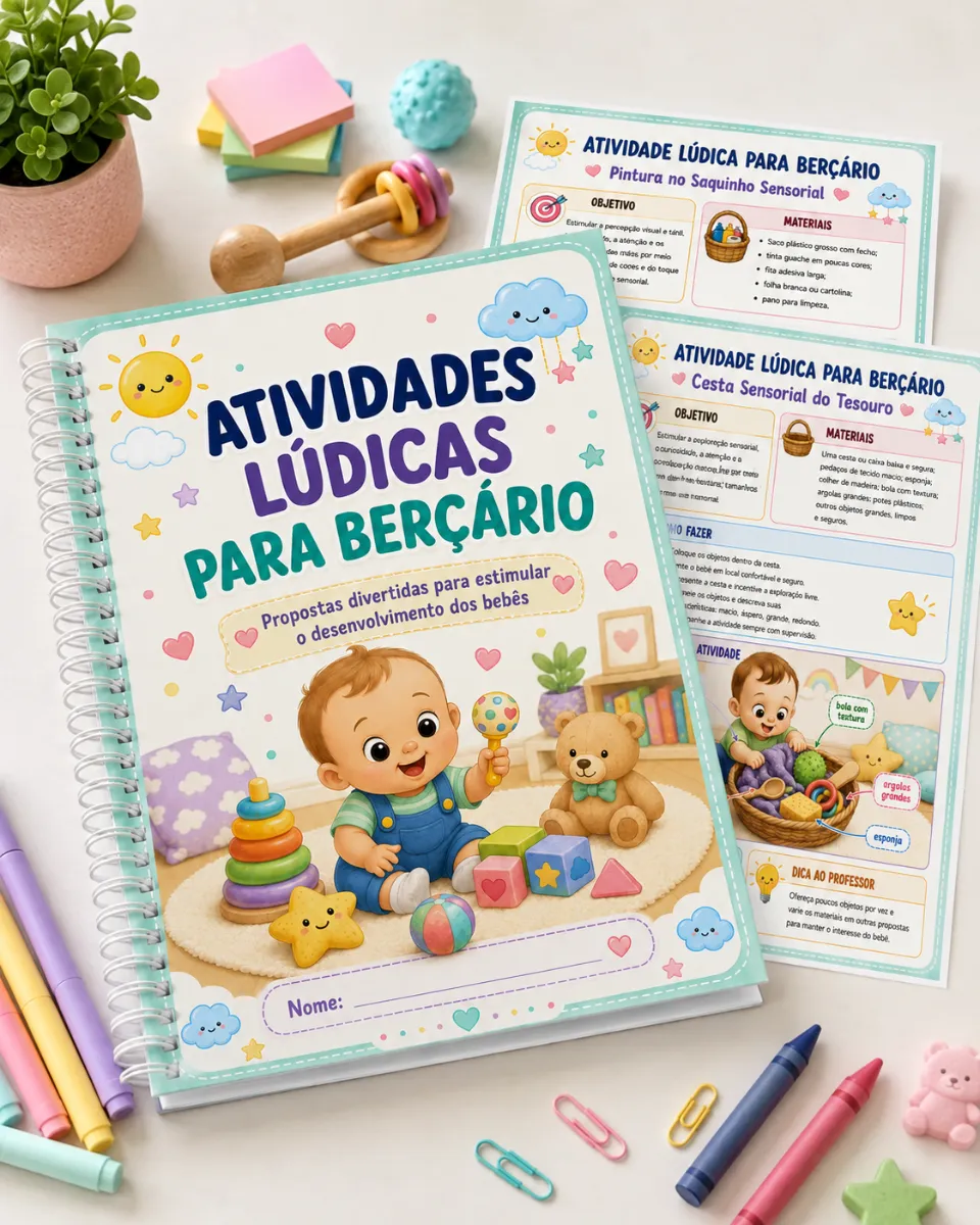 Apostila de Atividades Lúdicas para Berçário — Apostilas para Educação Infantil: Transforme os momentos com os bebês em…