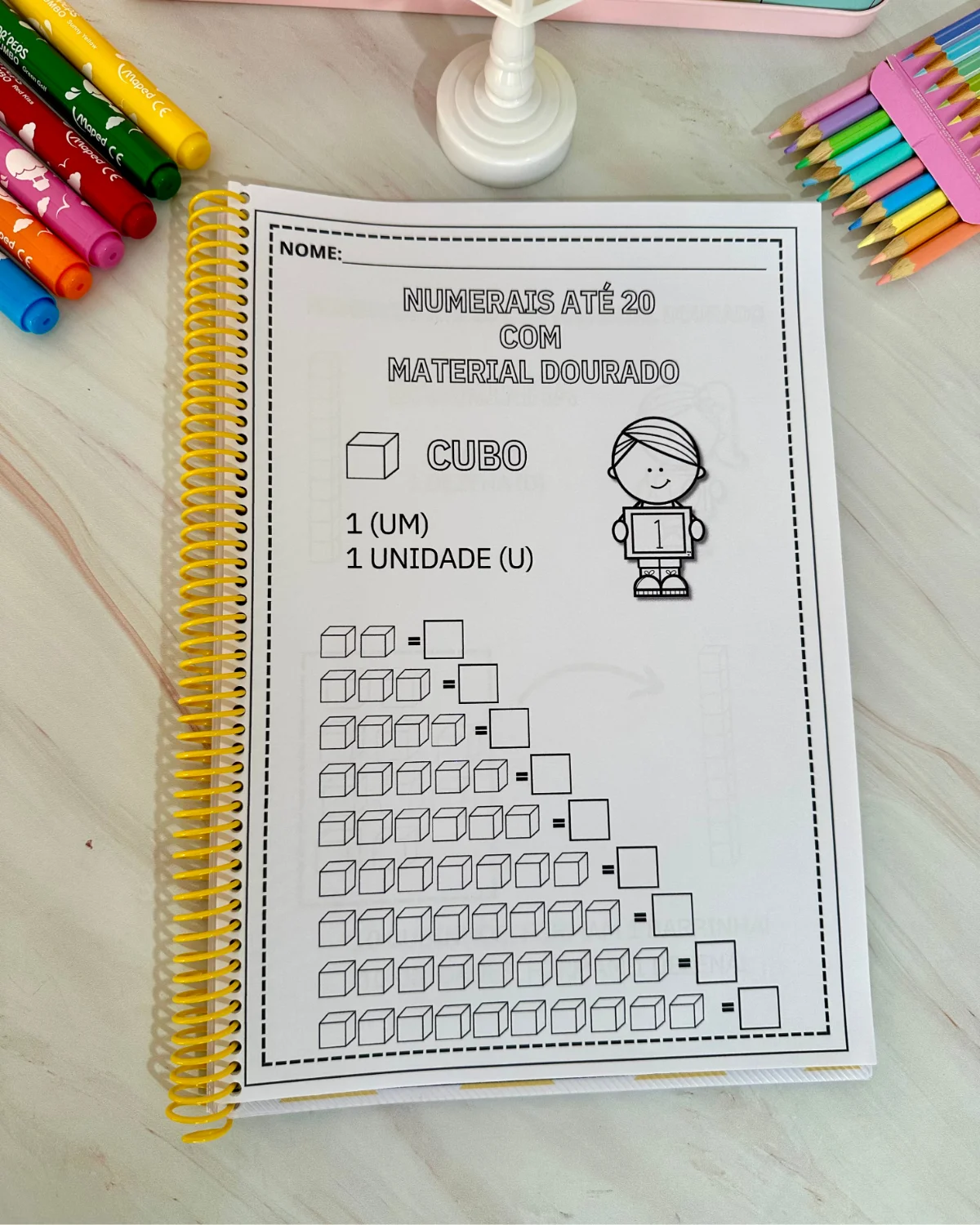 Apostila de atividades – Material dourado — amostra 2: Ideal para Educação Infantil e Anos Iniciais, auxiliando no…