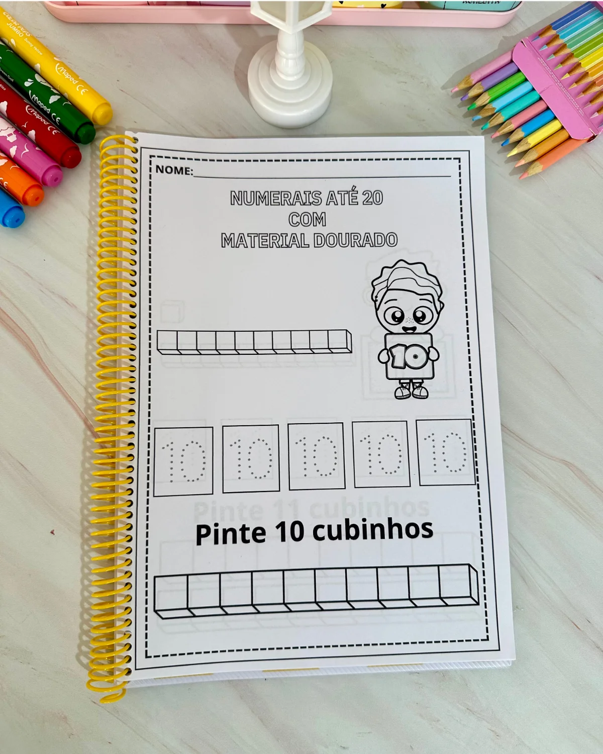 Apostila de atividades – Material dourado — amostra 4: Ideal para Educação Infantil e Anos Iniciais, auxiliando no…