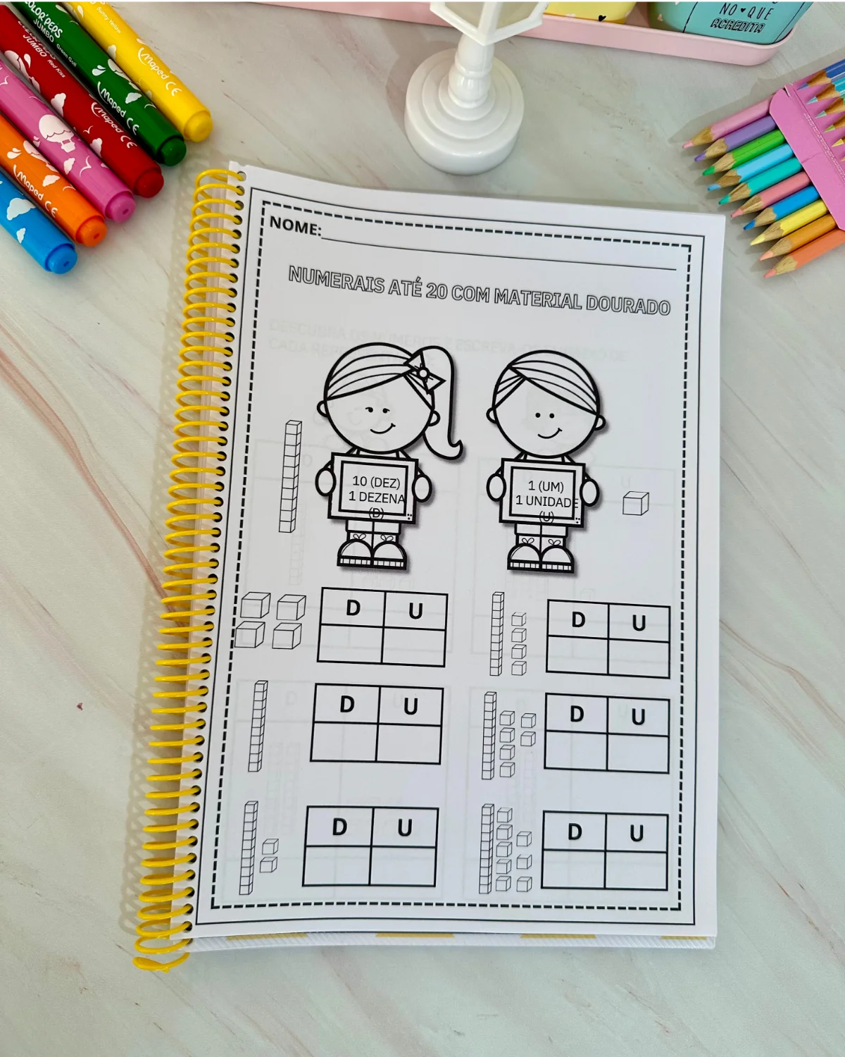 Apostila de atividades – Material dourado — amostra 5: Ideal para Educação Infantil e Anos Iniciais, auxiliando no…