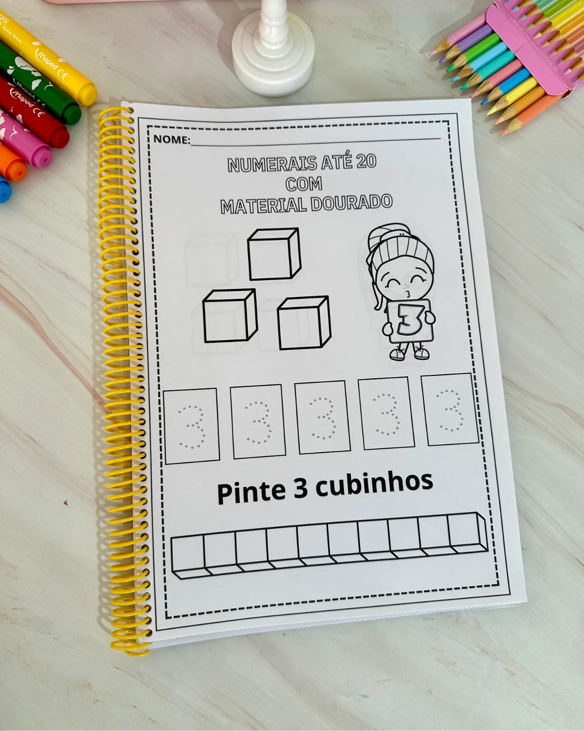 Apostila de atividades – Material dourado — amostra 6: Ideal para Educação Infantil e Anos Iniciais, auxiliando no…