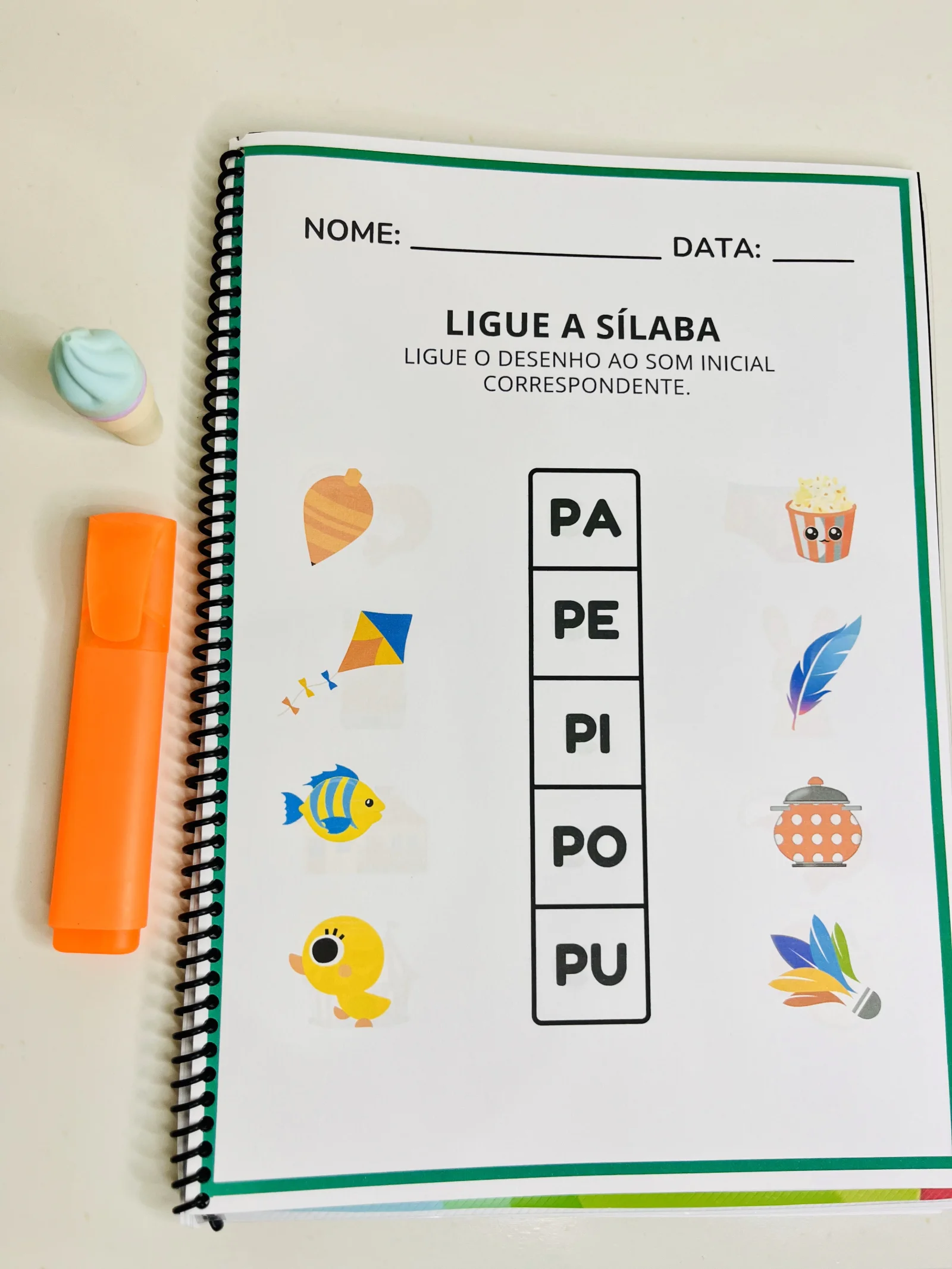 APOSTILA DE ATIVIDADES – SÍLABAS SIMPLES | 62 PÁGINAS 📚✏️ — amostra 6: ✅ Sílabas simples ✅ Formação e reconhecimento de…