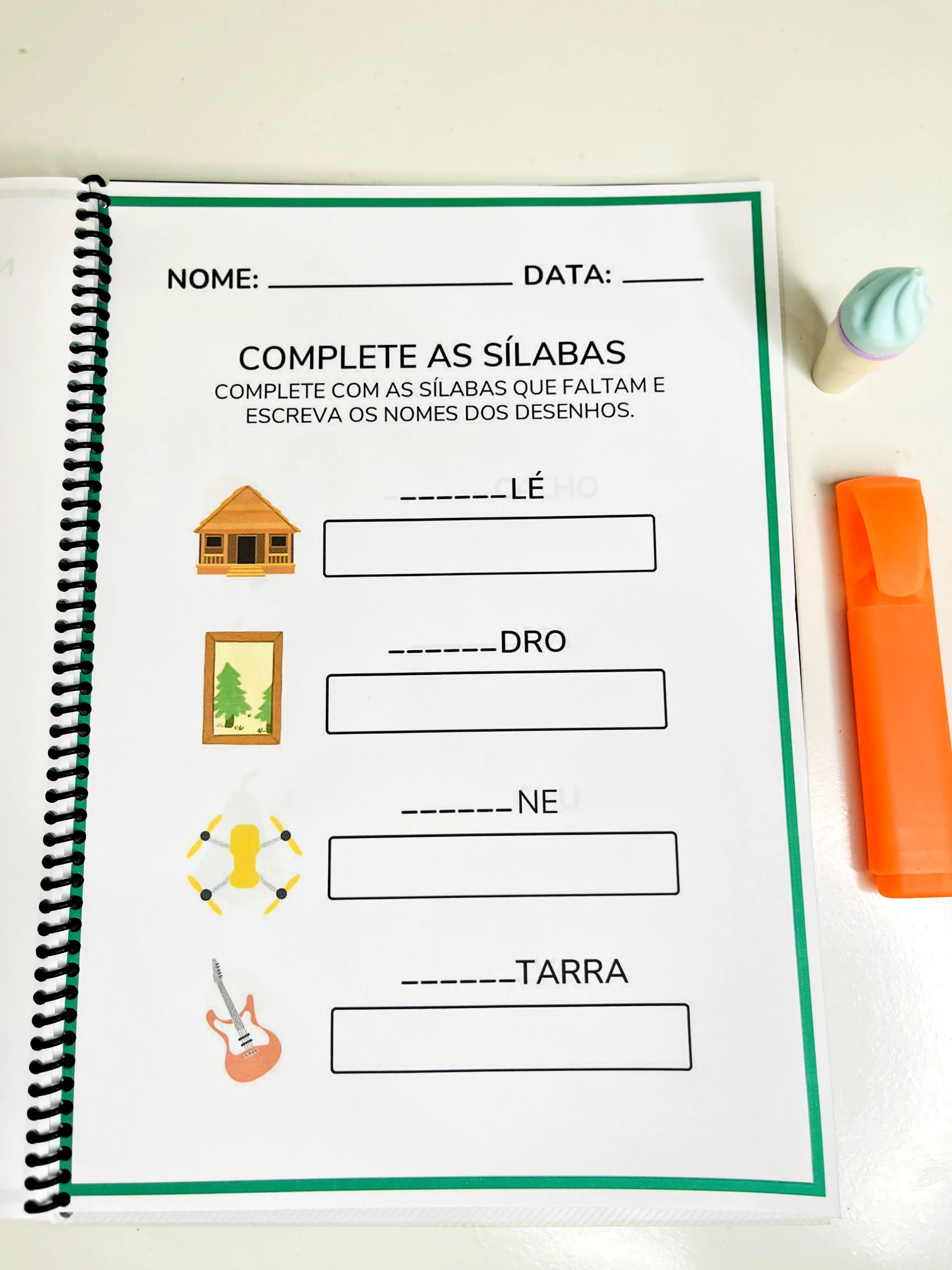 Apostila de Atividades sobre Sílaba Simples — amostra 1: Esta apostila foi especialmente elaborada para facilitar o…