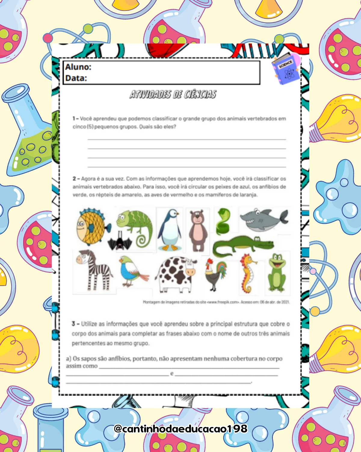 Apostila de ciências – 3º e 4º ano – PDF para Imprimir — amostra 4: Um material completo para tornar o ensino de Ciências…