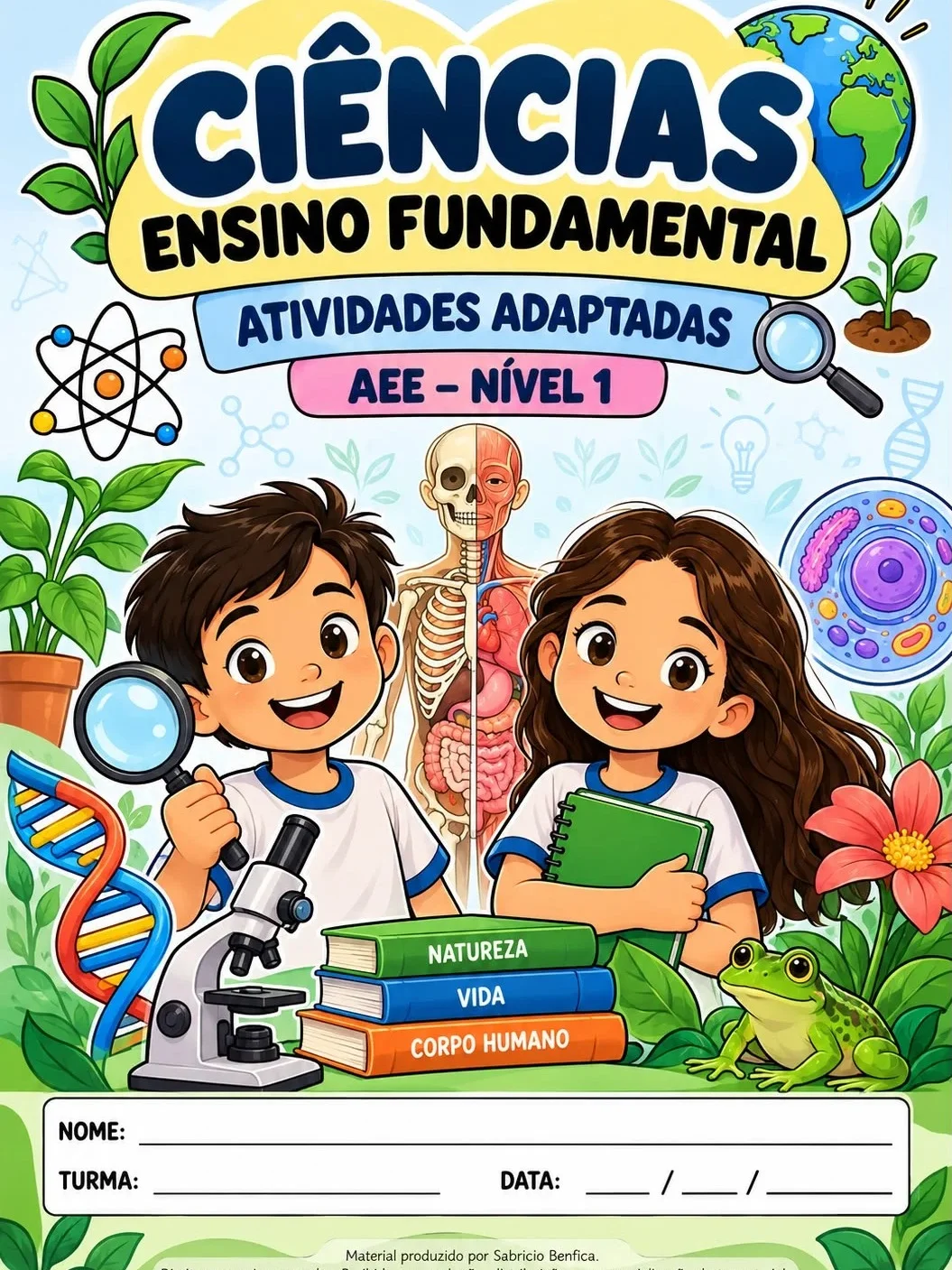 Apostila de Ciências Adaptadas – AEE Nível 1 | 10 Atividades — capa do material
