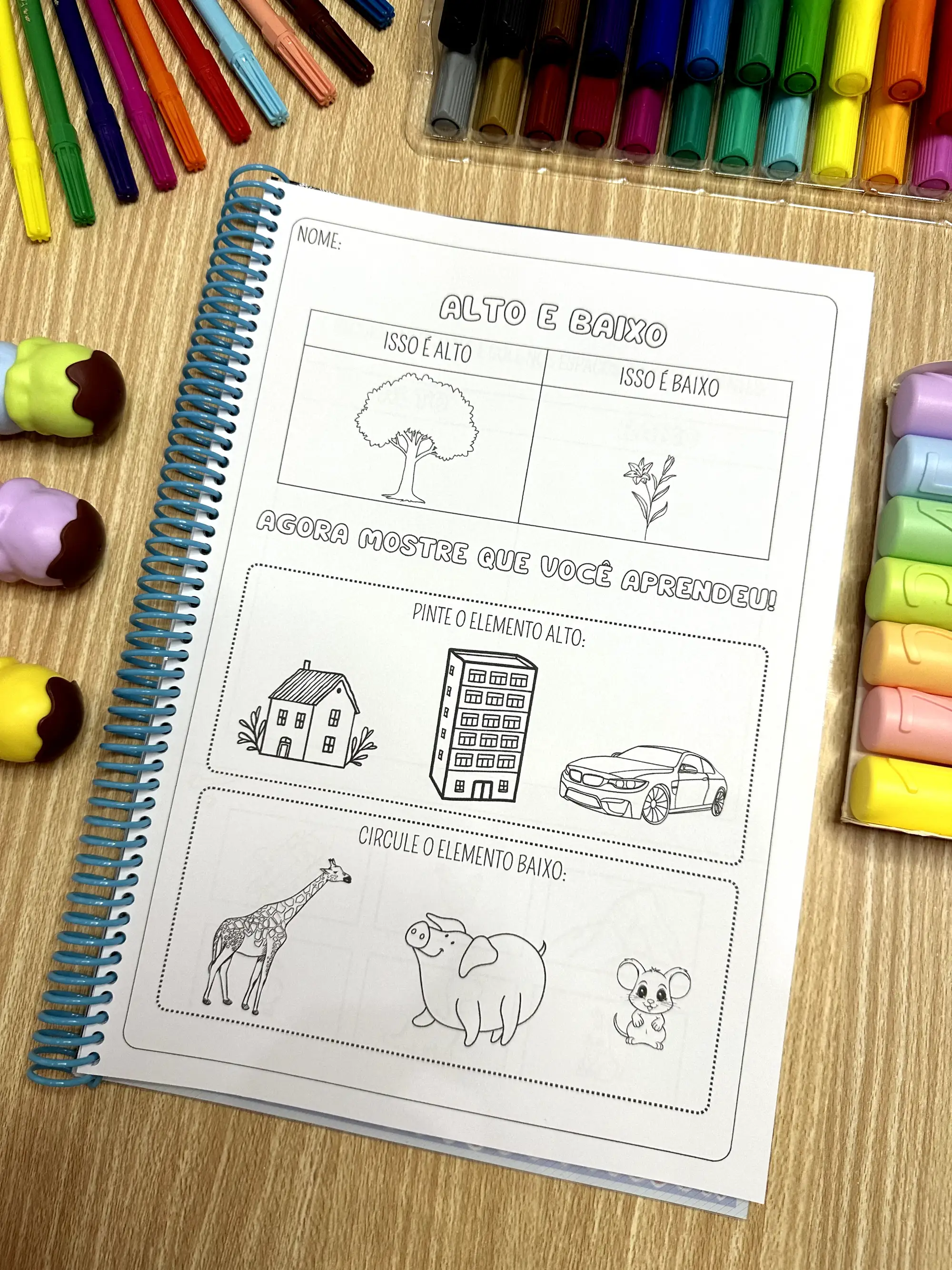Apostila de conceitos matemáticos para educação infantil — amostra 3: Arquivo com 36 páginas de atividades para trabalhar…