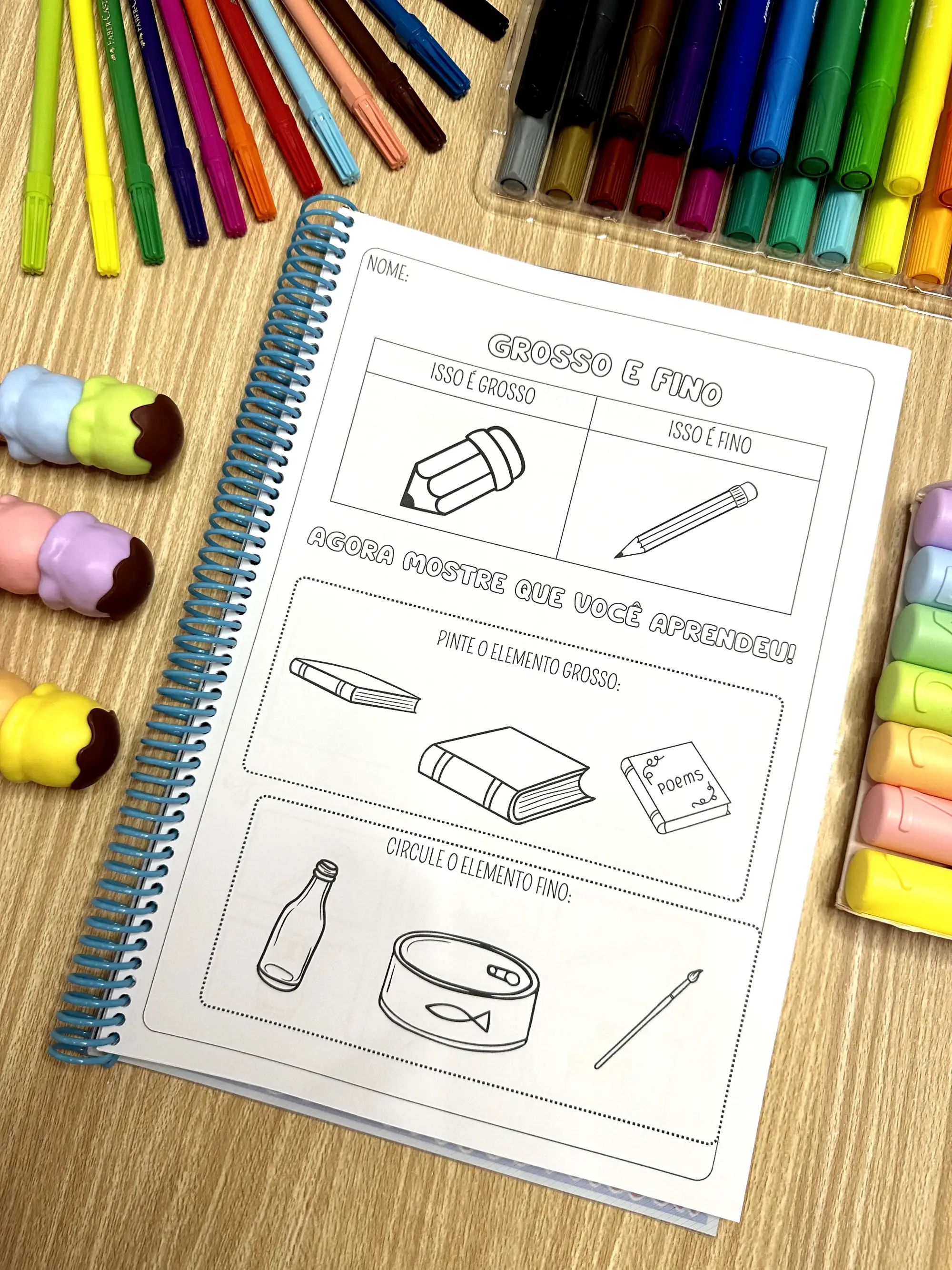 Apostila de conceitos matemáticos para educação infantil — amostra 4: Arquivo com 36 páginas de atividades para trabalhar…