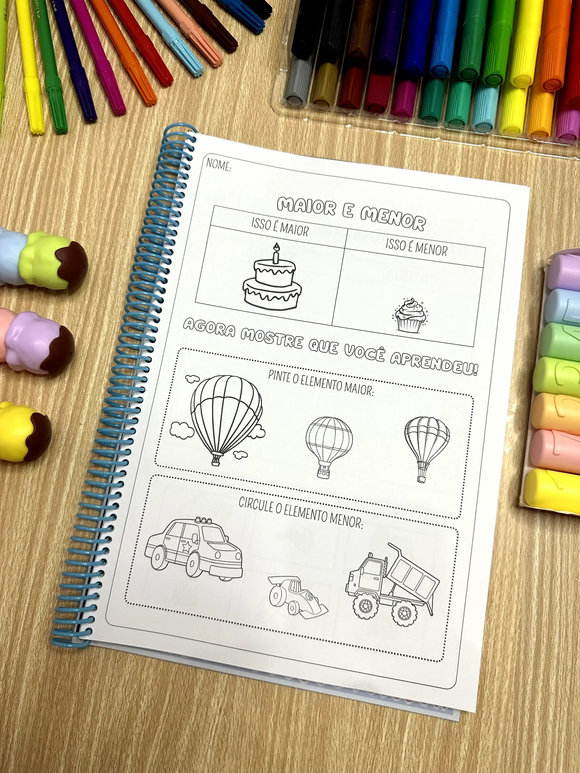 Apostila de conceitos matemáticos para educação infantil — amostra 5: Arquivo com 36 páginas de atividades para trabalhar…