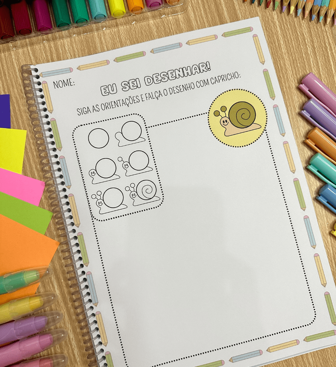 Apostila de Desenho Eu Sei Desenhar para Educação Infantil — amostra 3: Como usar em sala de aula