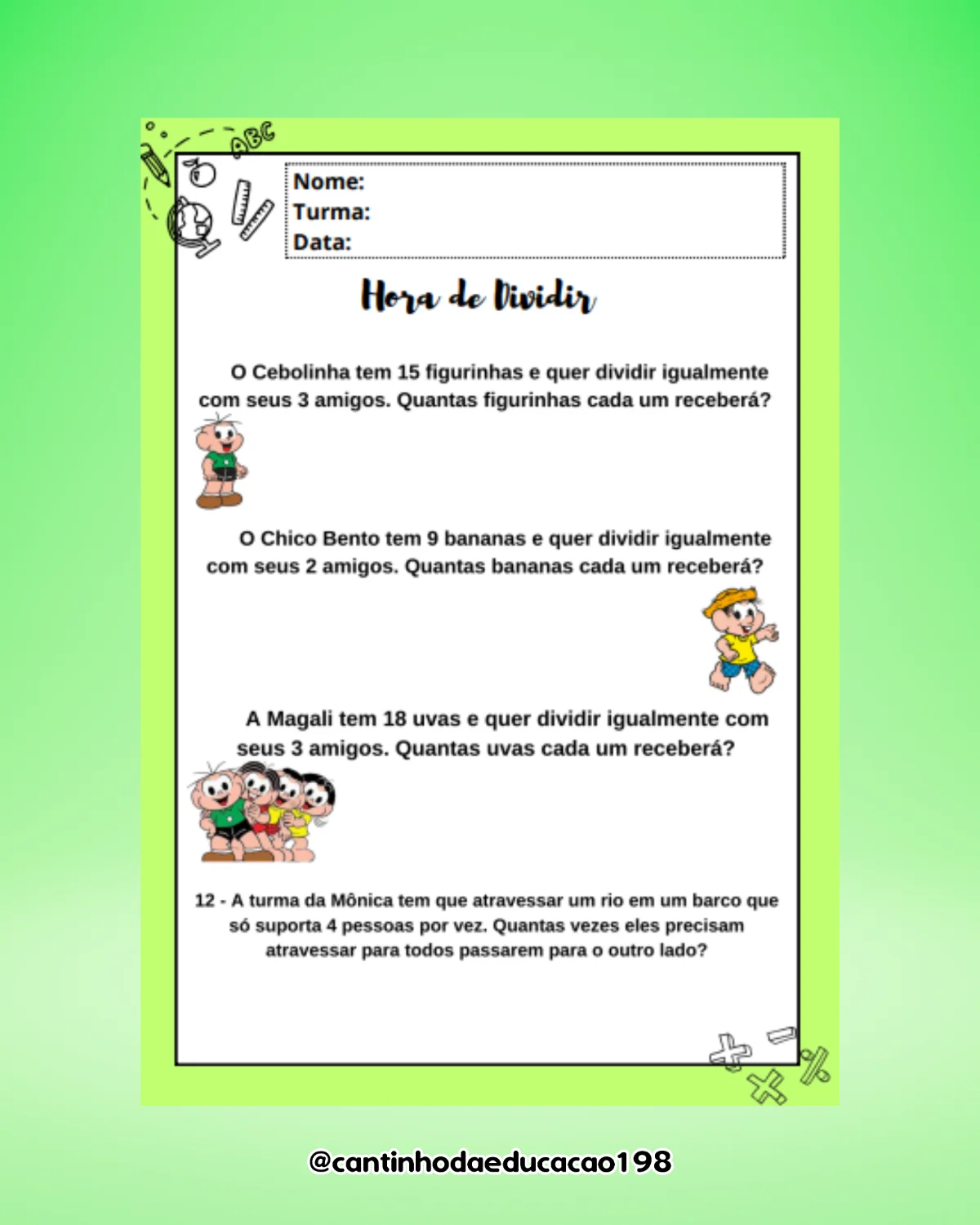 Apostila de divisão – 2º ano – PDF para Imprimir — amostra 4: Um material lúdico e prático para introduzir e desenvolver o… Apostila de divisão – 2º ano – PDF para Imprimir — amostra 4: Um material lúdico e prático para introduzir e desenvolver o…