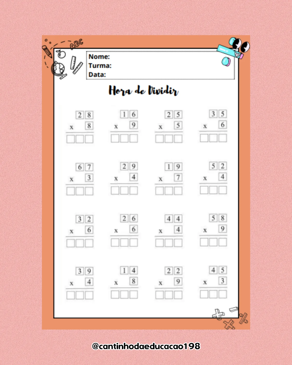 Apostila de divisão – 3º e 4º ano – PDF para Imprimir — amostra 3: Um material prático e divertido para ajudar os alunos a…