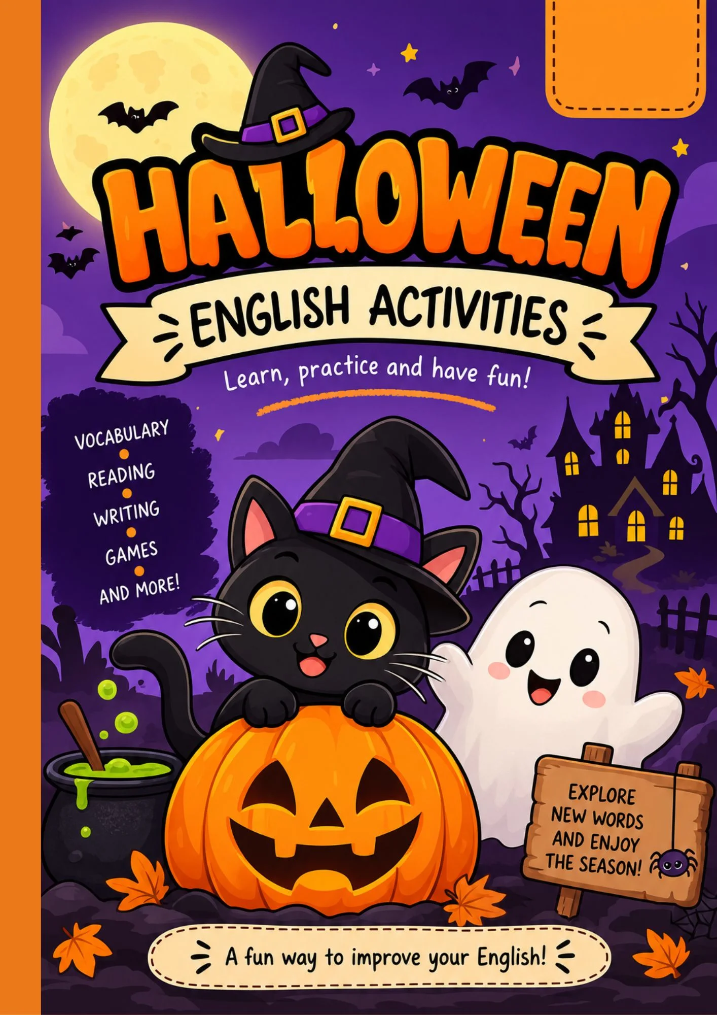 Apostila de Inglês Halloween para Imprimir — capa do material