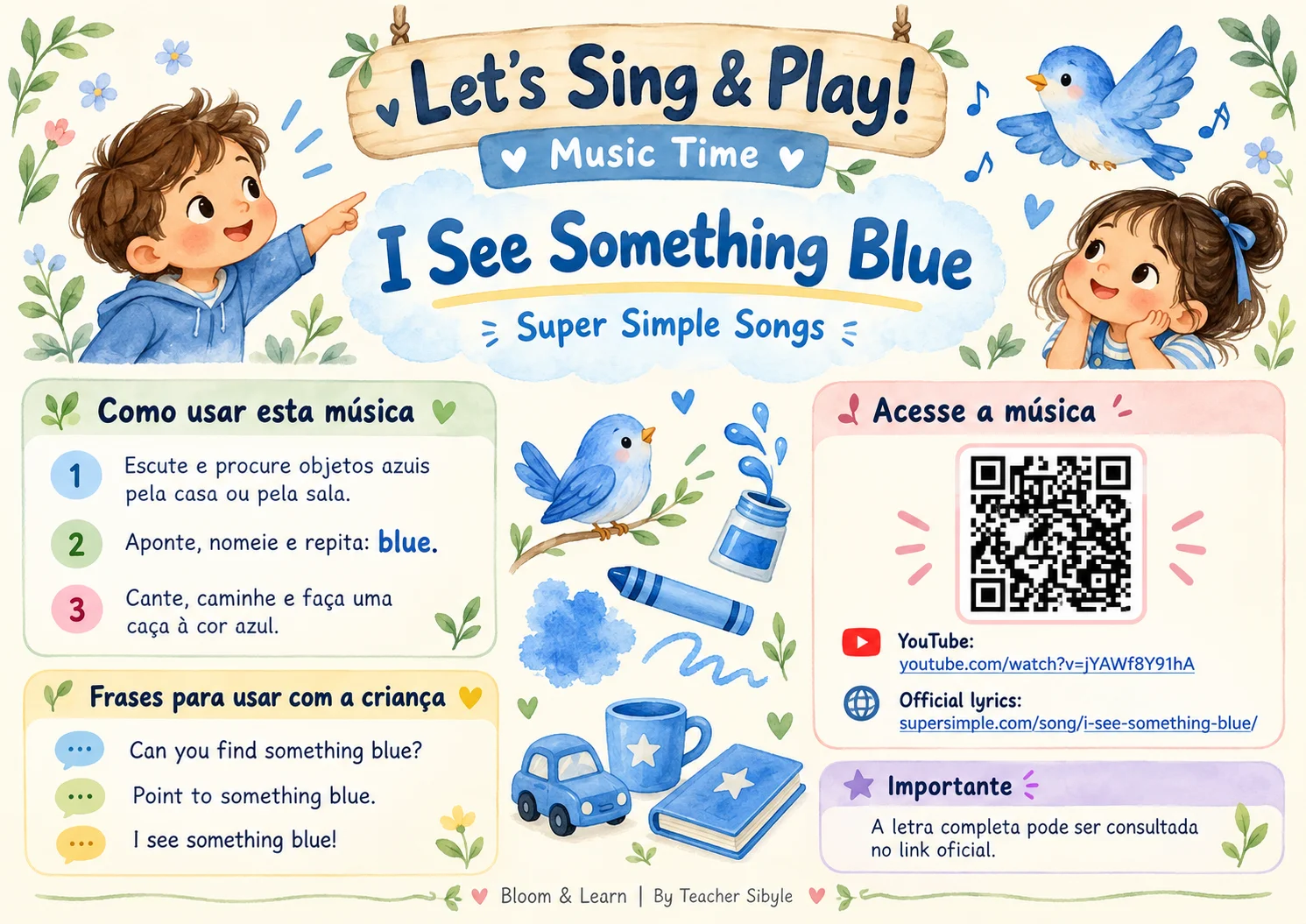 Apostila de Inglês Infantil 4 a 6 Anos - Look, Play & Learn! — amostra 5: Apostila de inglês infantil para 4 a 6 anos:…