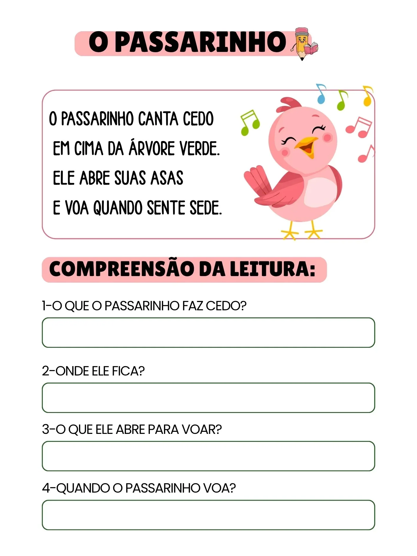 Apostila de Interpretação de Texto 1º Ano – PDF de Acordo BNCC — amostra 2: O que o material desenvolve