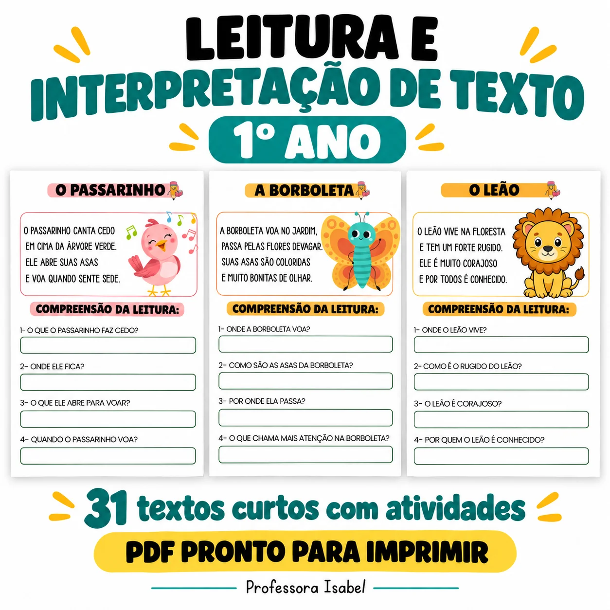 Apostila de Interpretação de Texto 1º Ano – PDF de Acordo BNCC — amostra 3: Para quem é indicado