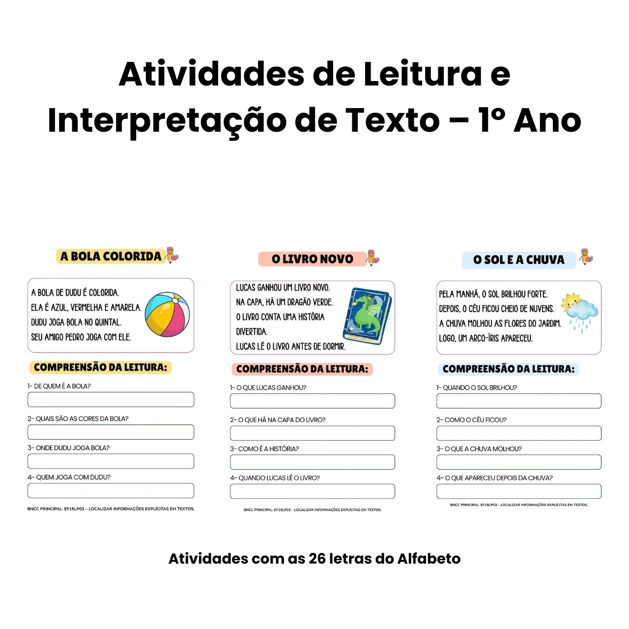 Apostila de Interpretação de Texto 1º Ano – PDF de Acordo BNCC — amostra 4: Como utilizar